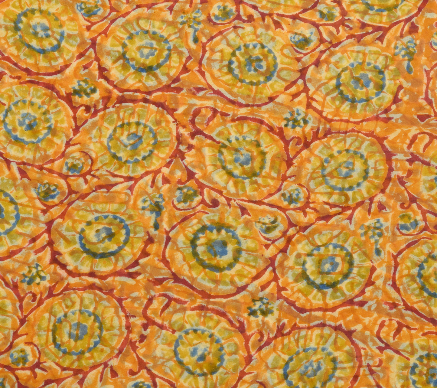 Sushila Vtg Saree Georgette Silk Floral Printed with Patch Work Border Fabric