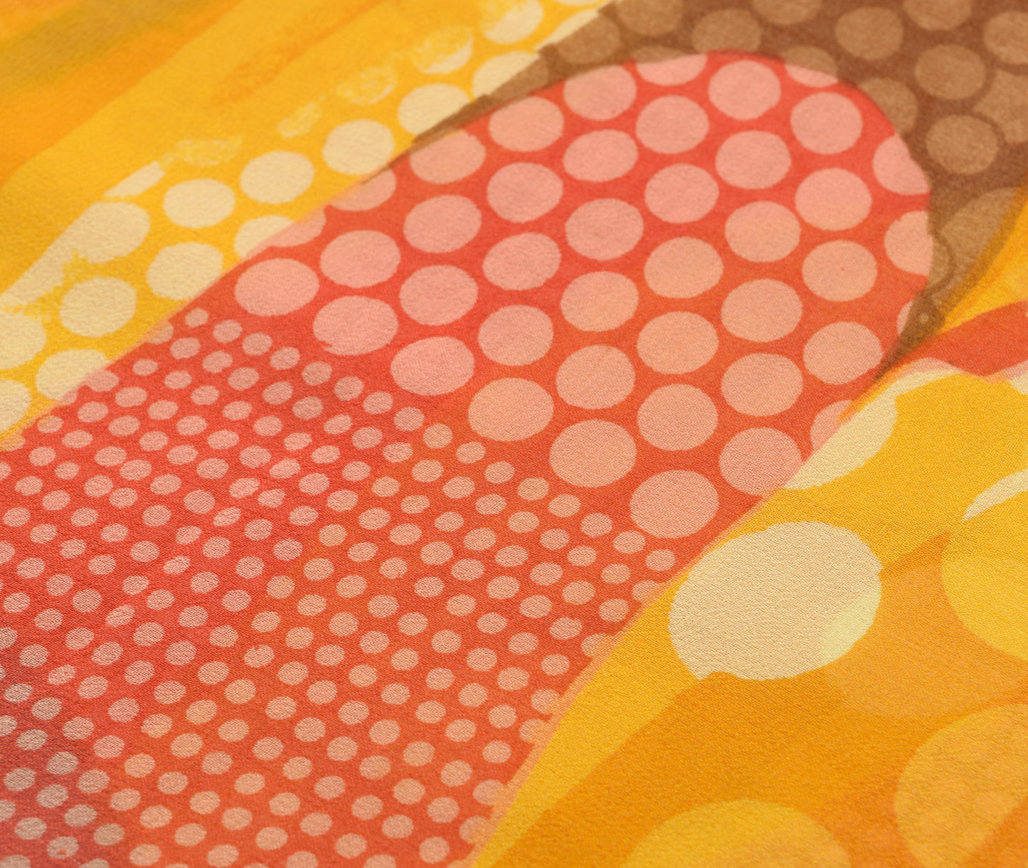 Sushila Vintage Saree 100% Pure Georgette Silk Printed Abstract Craft Fabric