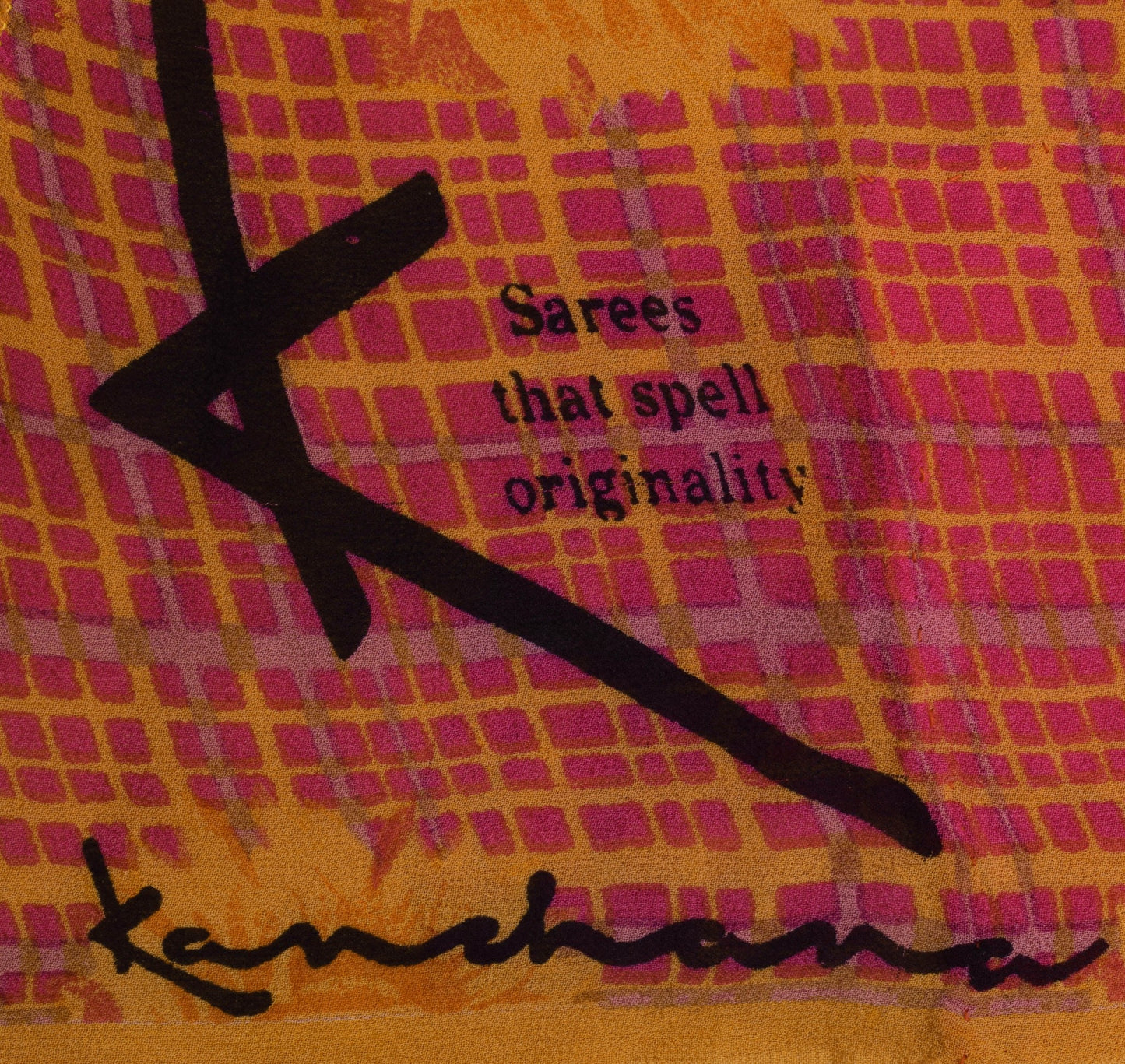 Branded Vtg. Branded Pink Floral Saree Pure Georgette Silk Printed Craft Fabric