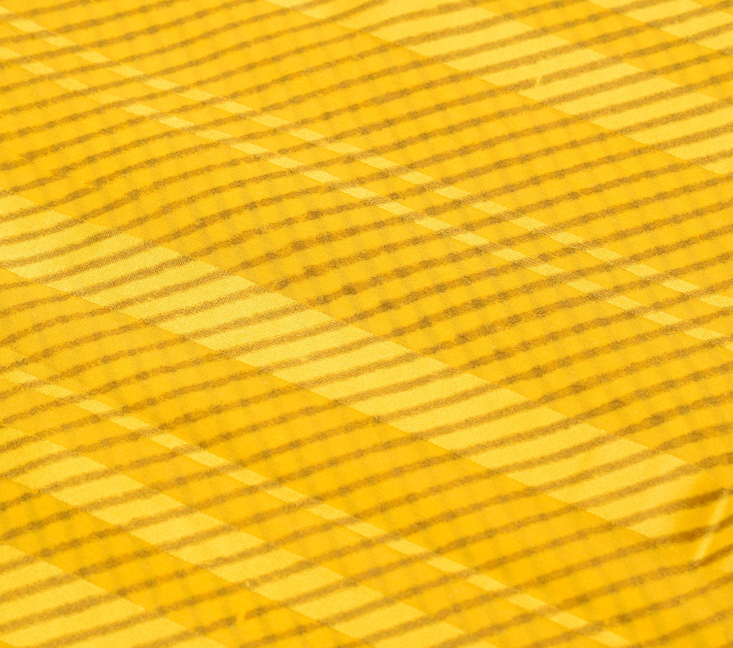 Sushila Vtg Yellow Saree  Georgette Silk Stripes Printed Stylish Branded Fabric