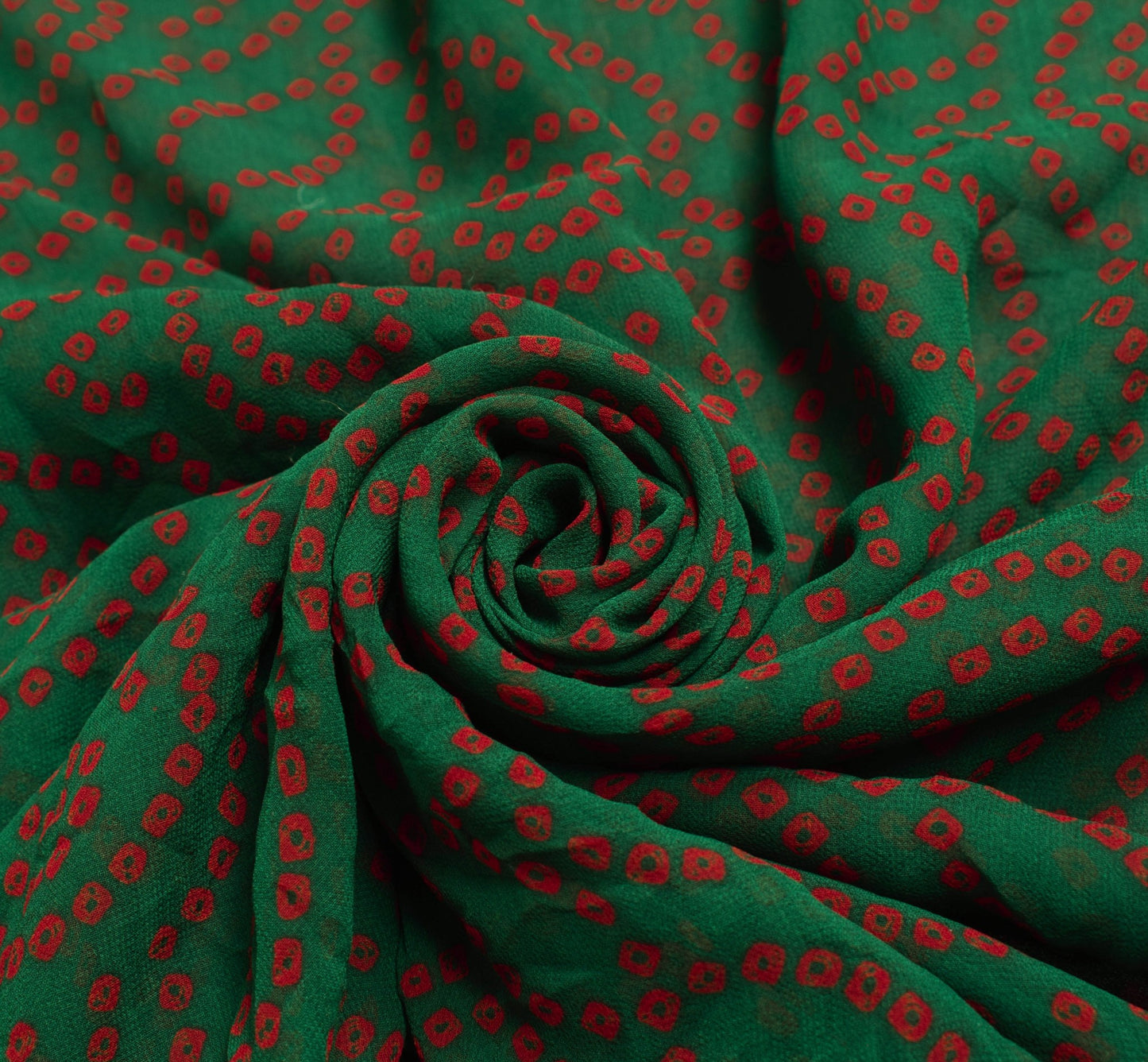 Sushila Vtg Georgette Bandhej Print Occasions Sarees For Rajasthani Bandhani