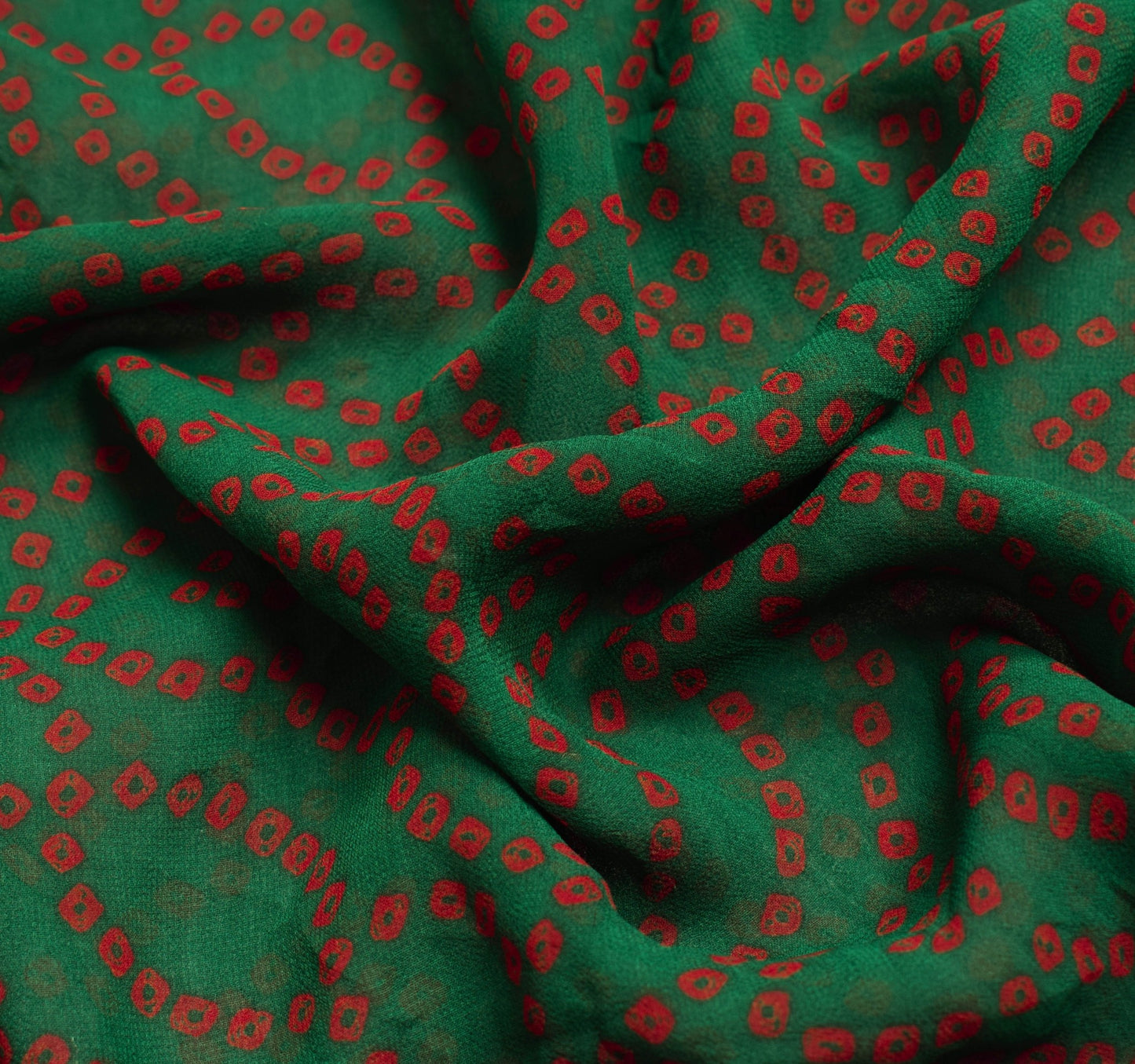 Sushila Vtg Georgette Bandhej Print Occasions Sarees For Rajasthani Bandhani