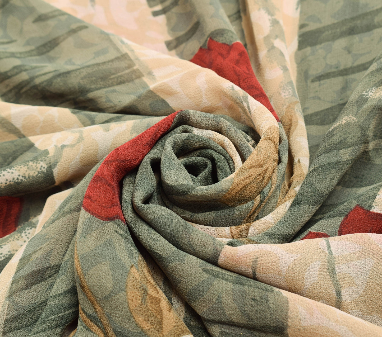 Sushila Vintage Saree 100% Pure Georgette Silk Printed Floral Dress Craft Fabric