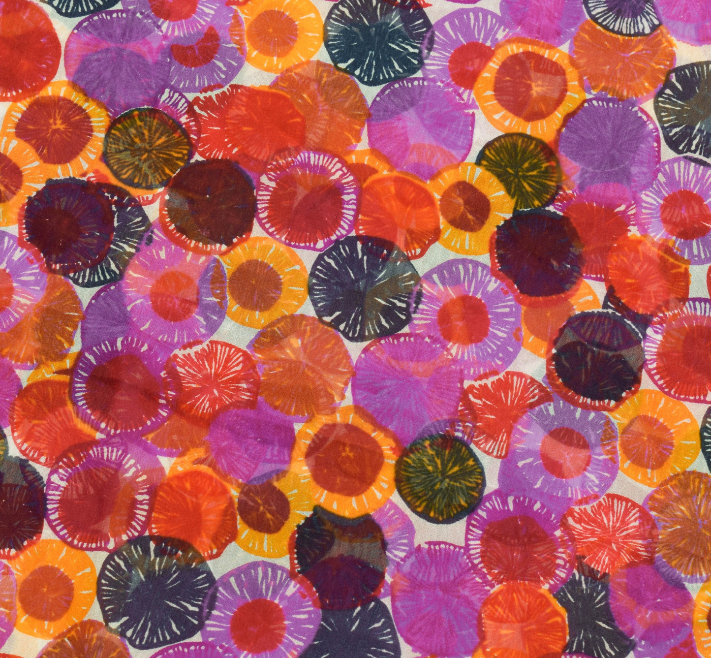 Sushila Vintage Saree 100% Pure Georgette Silk Printed White Dress Craft Fabric