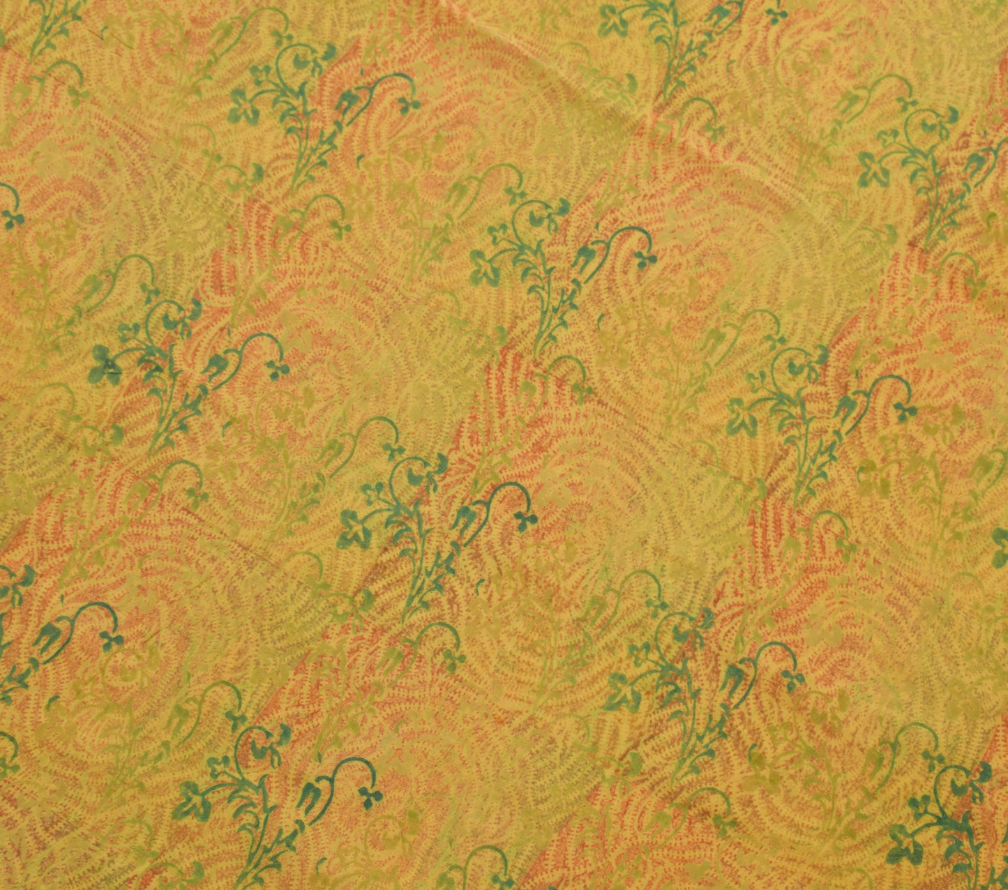 Sushila Vintage Floral Casual Saree 100%Pure Georgette Silk Printed Craft Fabric