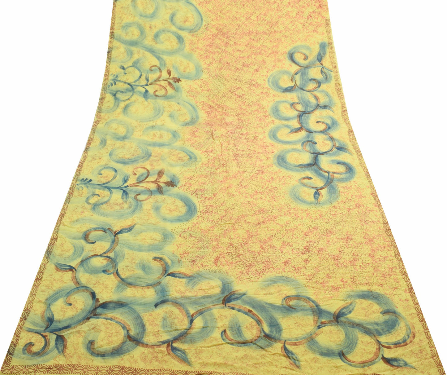 Sushila Vintage Daily Wear Saree 100% Pure Georgette Silk Printed Craft Fabric