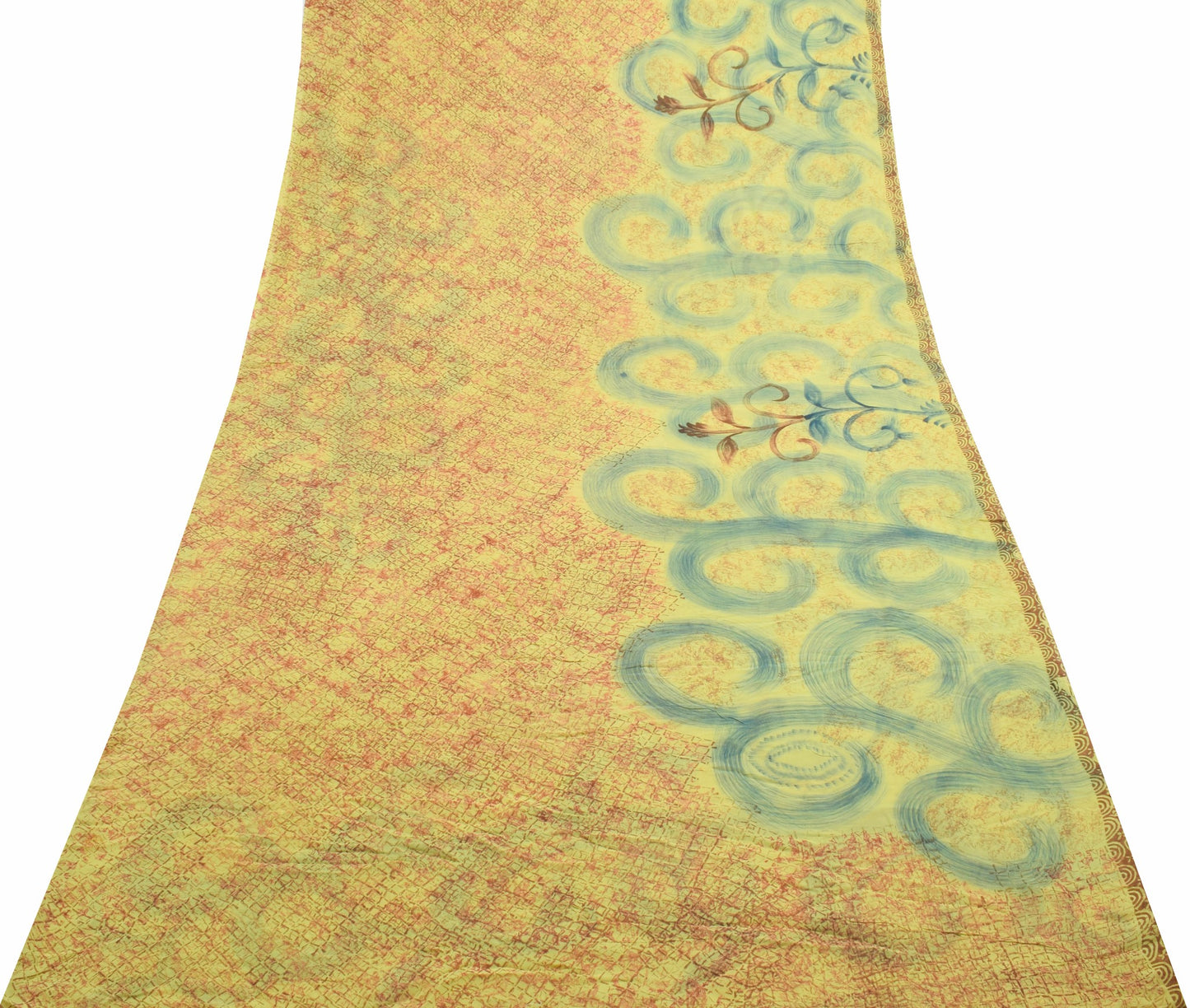 Sushila Vintage Daily Wear Saree 100% Pure Georgette Silk Printed Craft Fabric