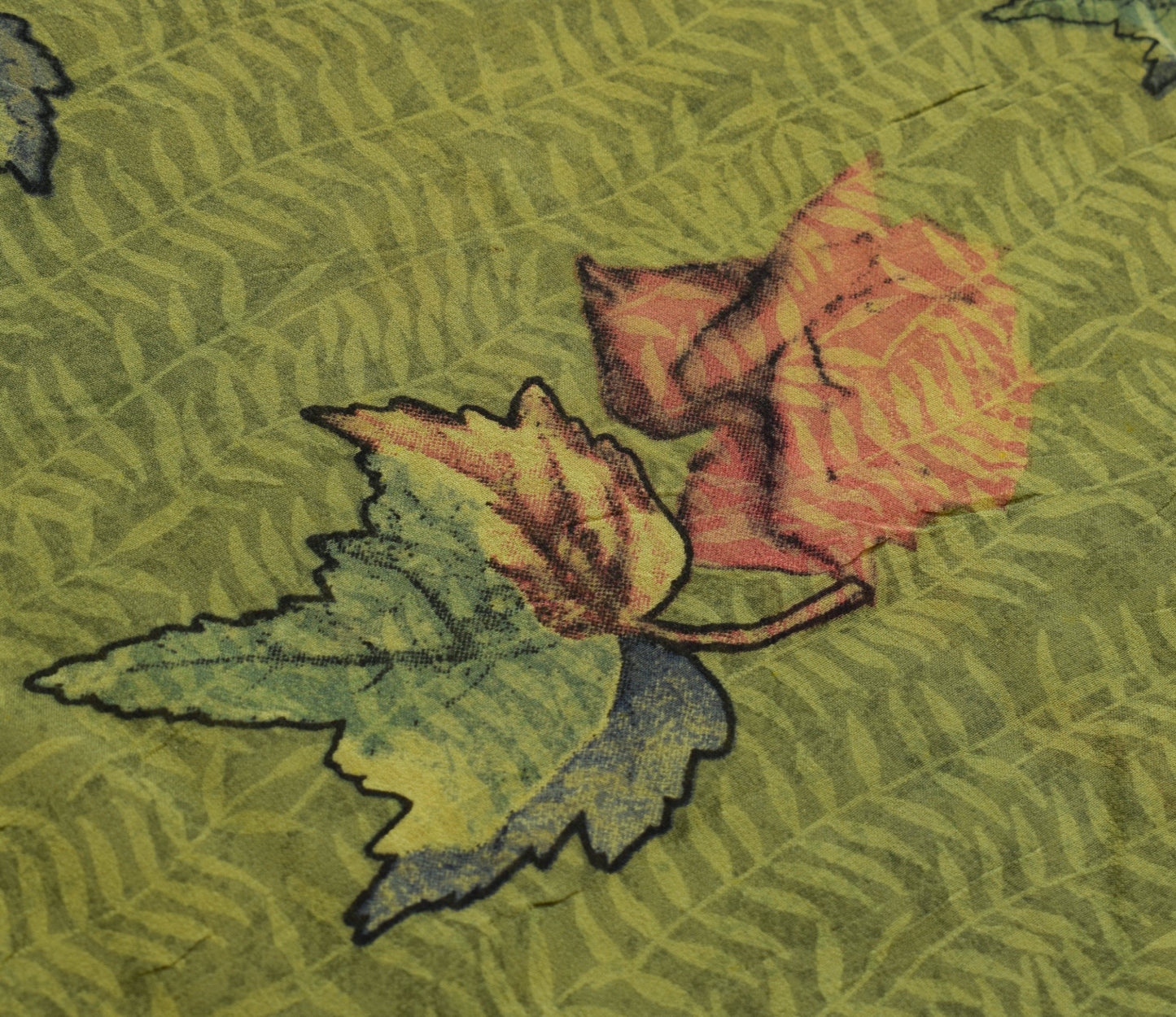 Sushila Vintage Floral Green Saree 100% Pure Georgette Silk Printed Craft Fabric