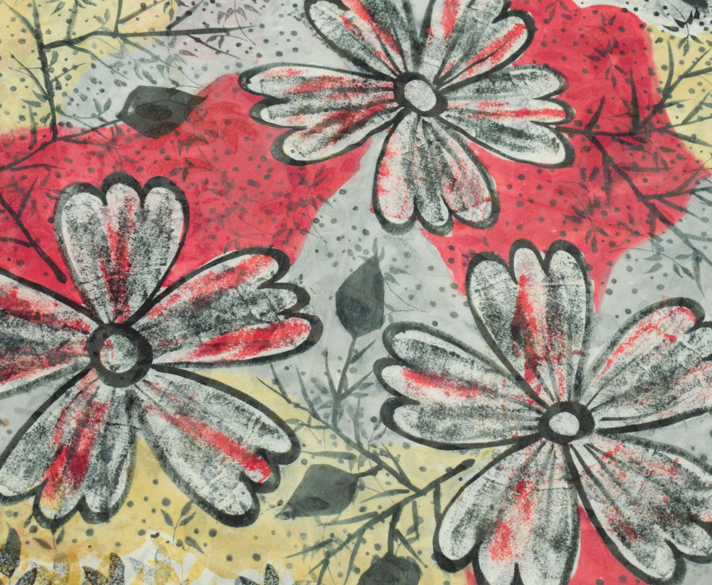 Sushila Vintage Scrap Saree Pure Georgette Printed Floral Remnant Sari Fabric