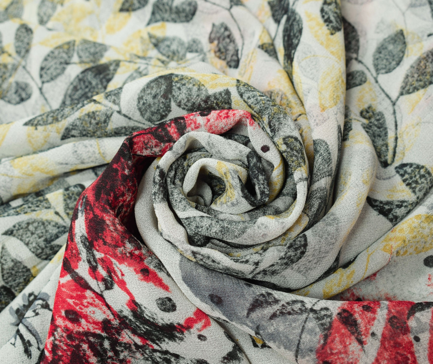 Sushila Vintage Scrap Saree Pure Georgette Printed Floral Remnant Sari Fabric