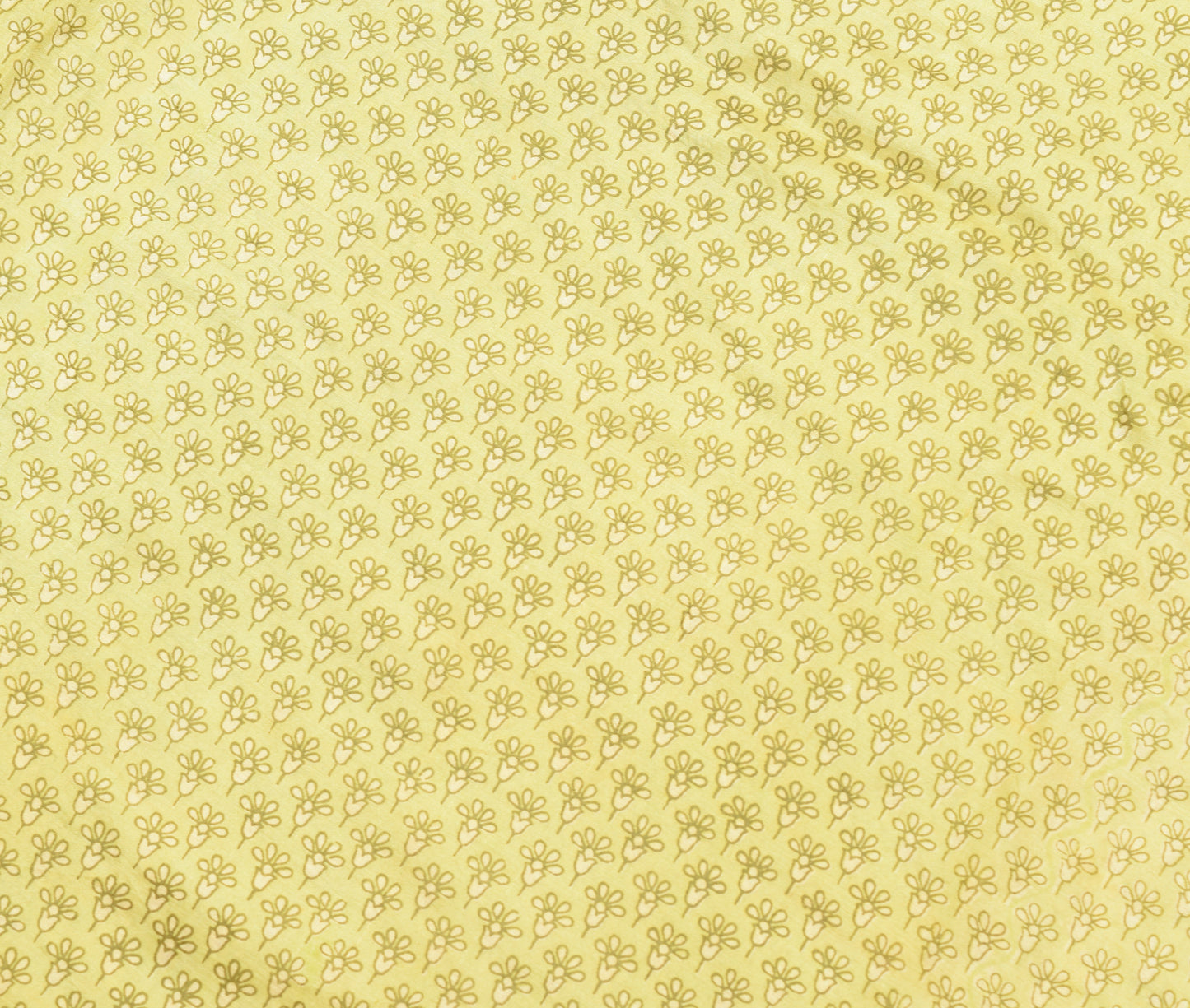 Sushila Vintage Saree 100% Pure Silk Printed Green Floral Soft Craft Fabric