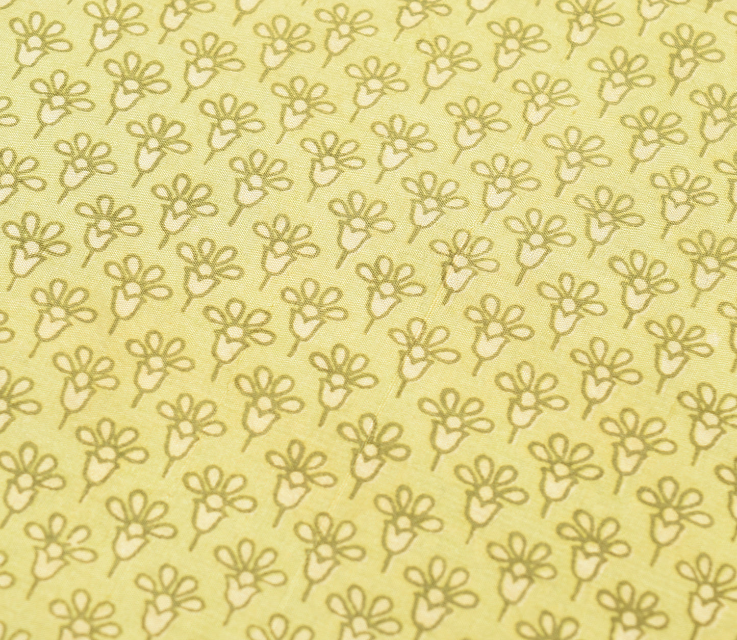 Sushila Vintage Saree 100% Pure Silk Printed Green Floral Soft Craft Fabric