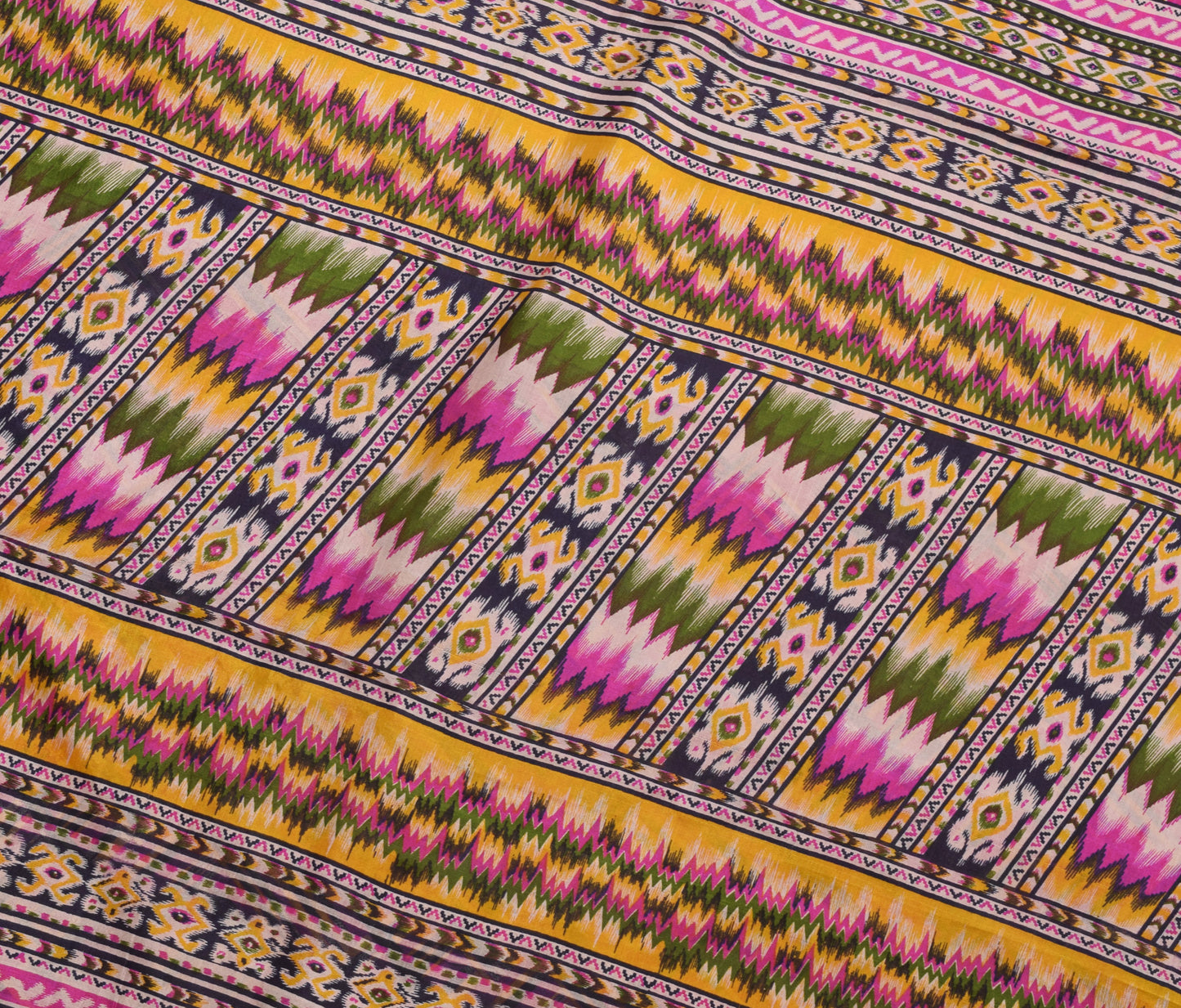 Sushila Vintage Magenta  Saree 100% Pure Silk Printed Indian Soft Craft Fabric