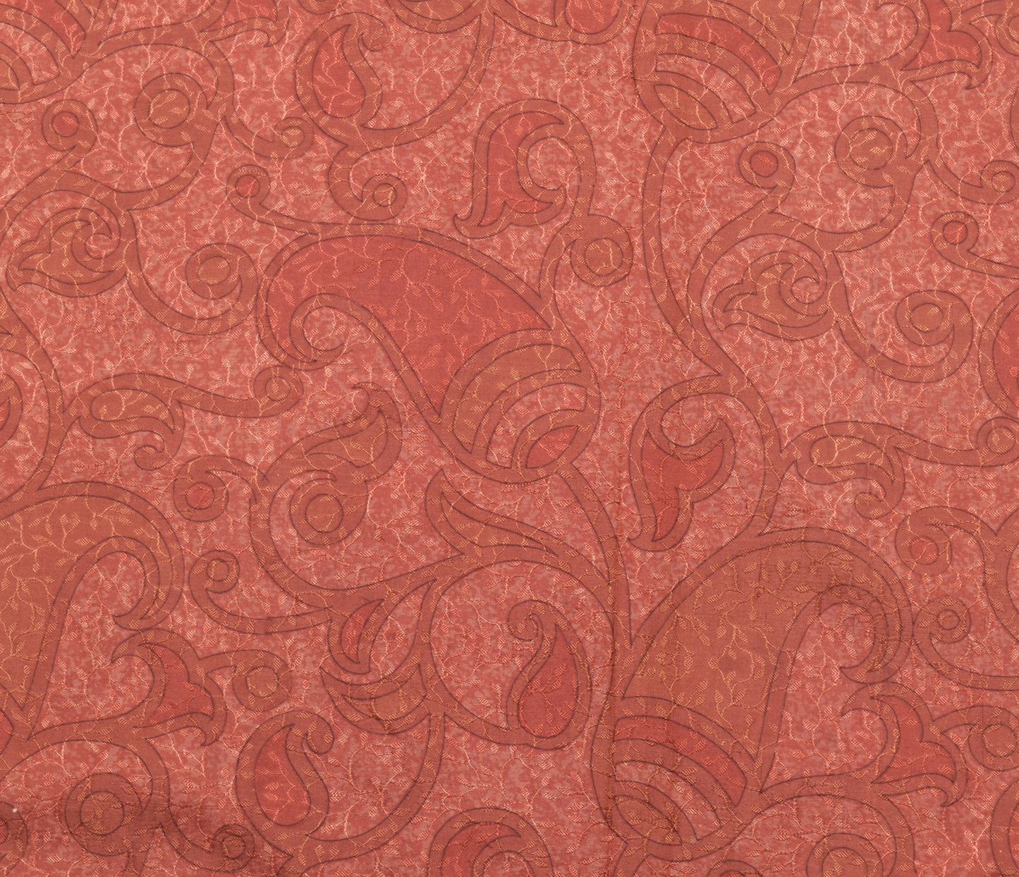 Sushila Vintage Saree 100% Pure Silk Printed & Woven Paisley Soft Craft Fabric