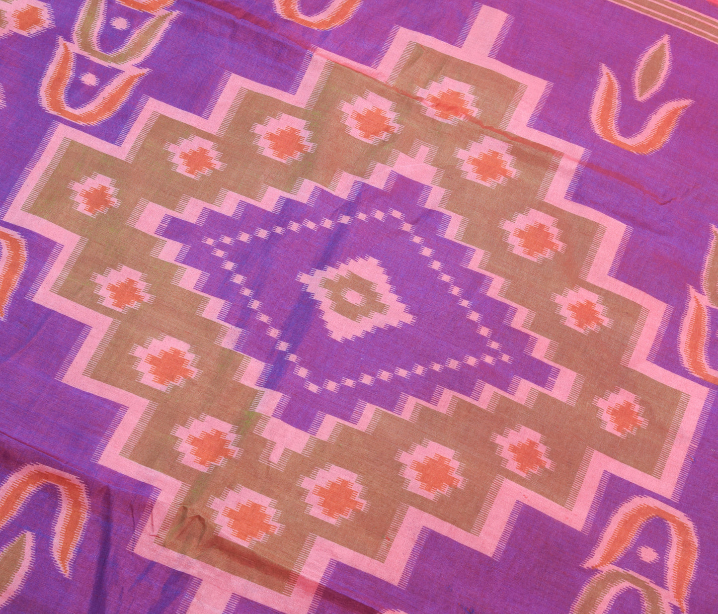 Sushila Vintage Dark Pink Dual Tone Saree Art Silk Printed Floral Craft Fabric