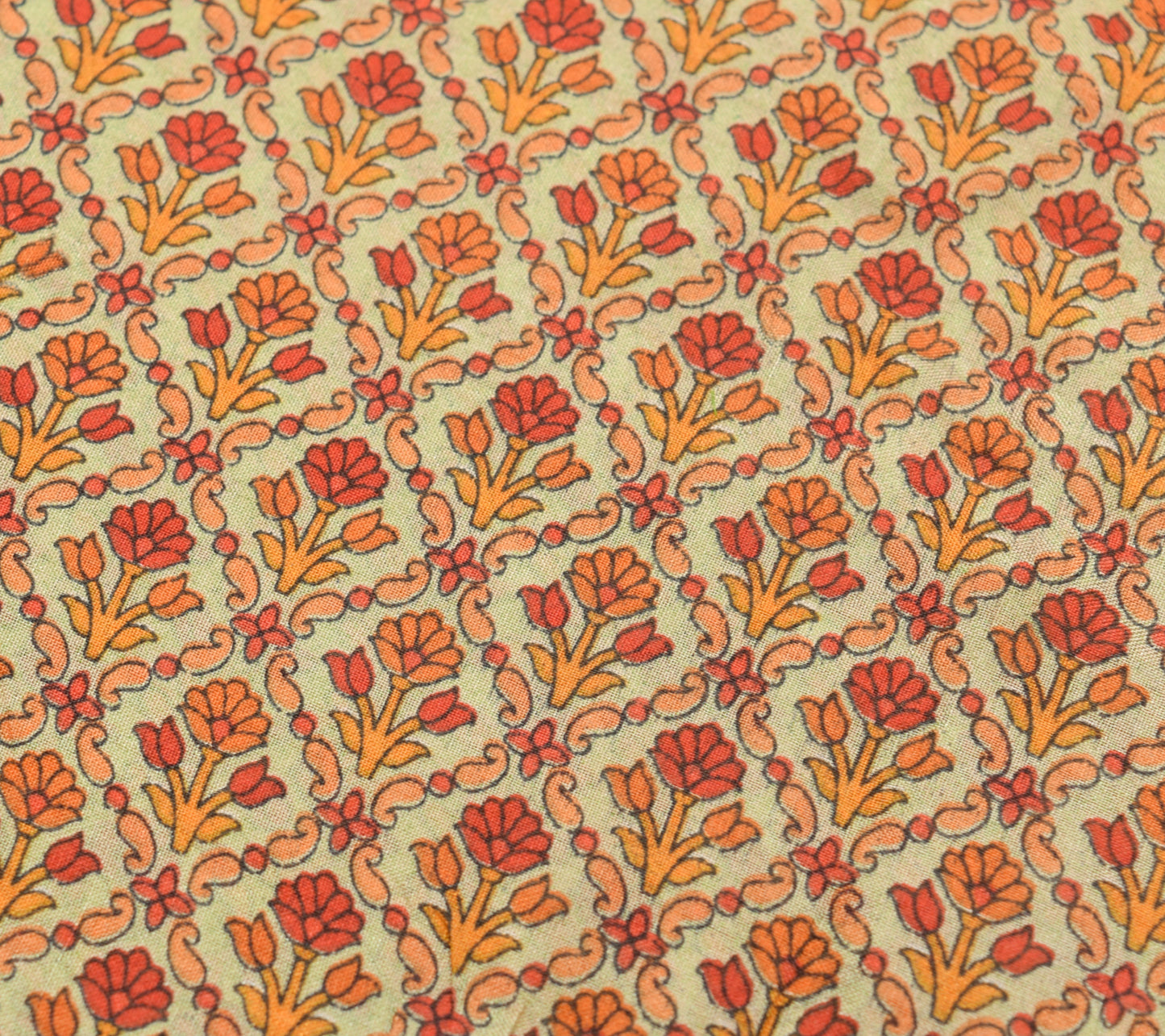 Sushila Vintage Casual Saree 100% Pure Silk Printed Floral Soft Craft Fabric