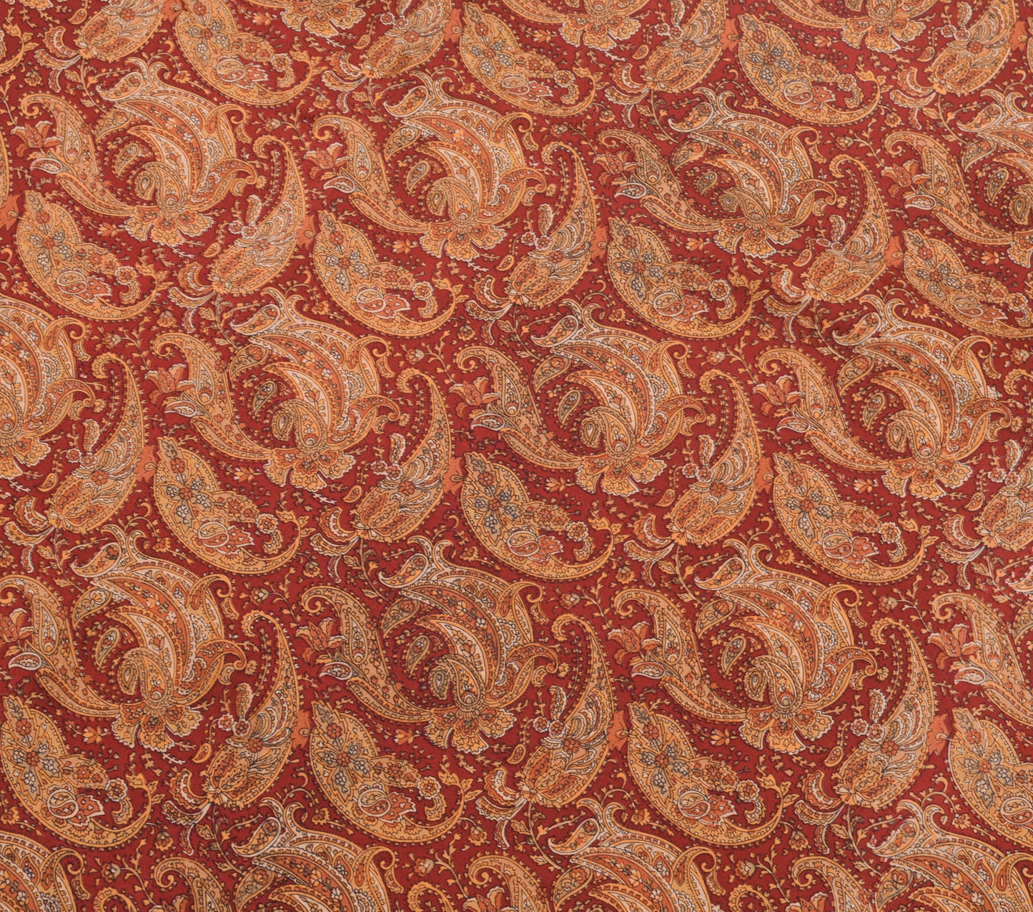 Sushila Vintage Maroon Saree 100% Pure Silk Paisley Printed Daily Wear Fabric