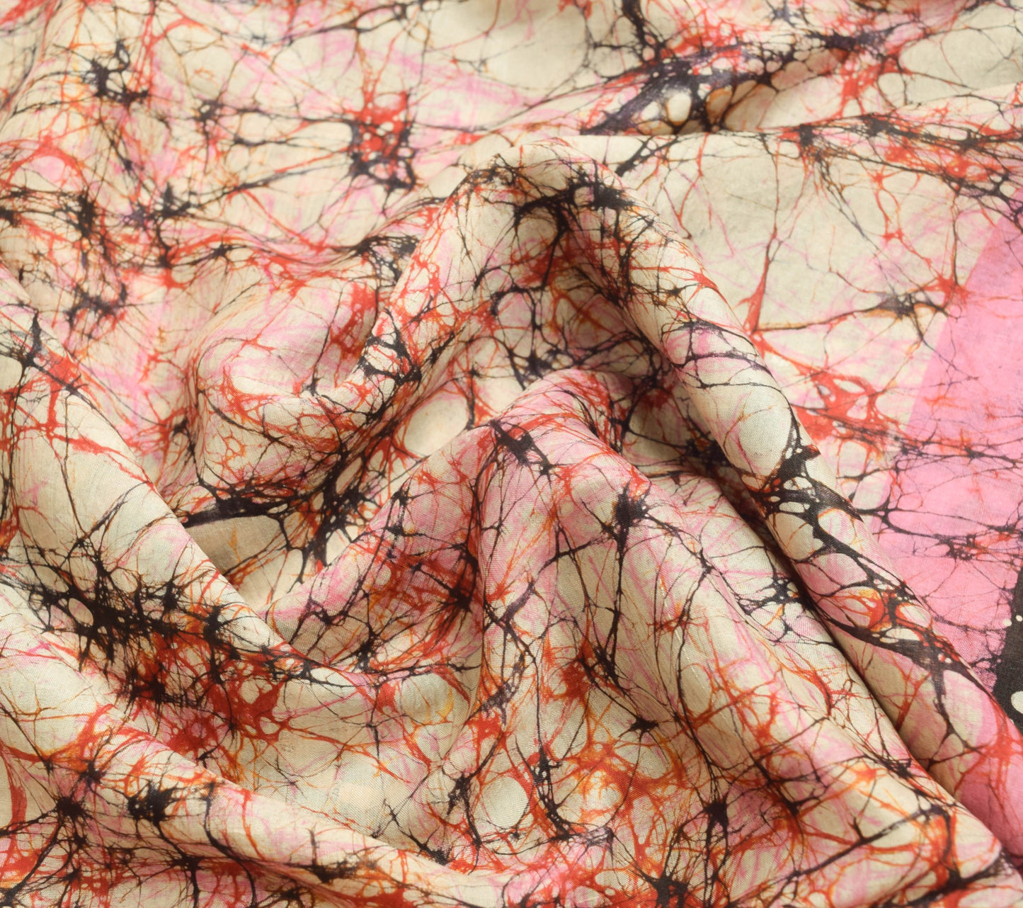 Sushila Vintage Purple Saree 100% Pure Silk Batik Printed Soft Craft Fabric