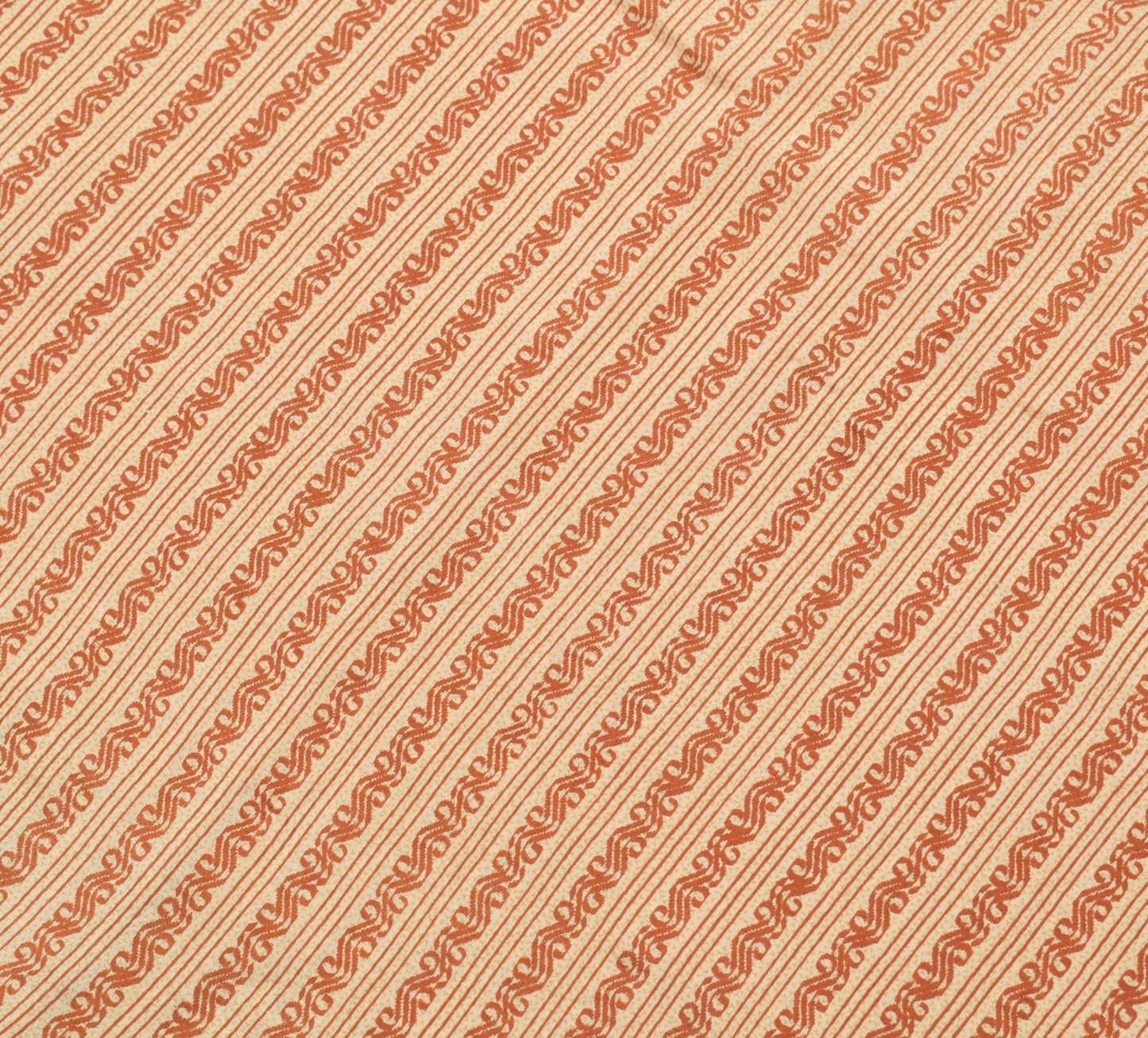 Sushila Vintage Beige Saree 100% Pure Silk Printed 5 YD Women Soft Craft Fabric