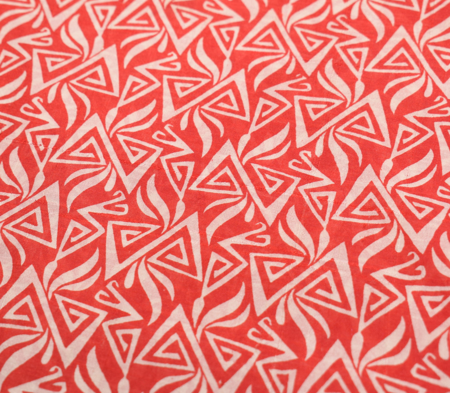 Sushila Vintage Indian Red Saree 100% Pure Silk Printed 5 Yard Soft Craft Fabric