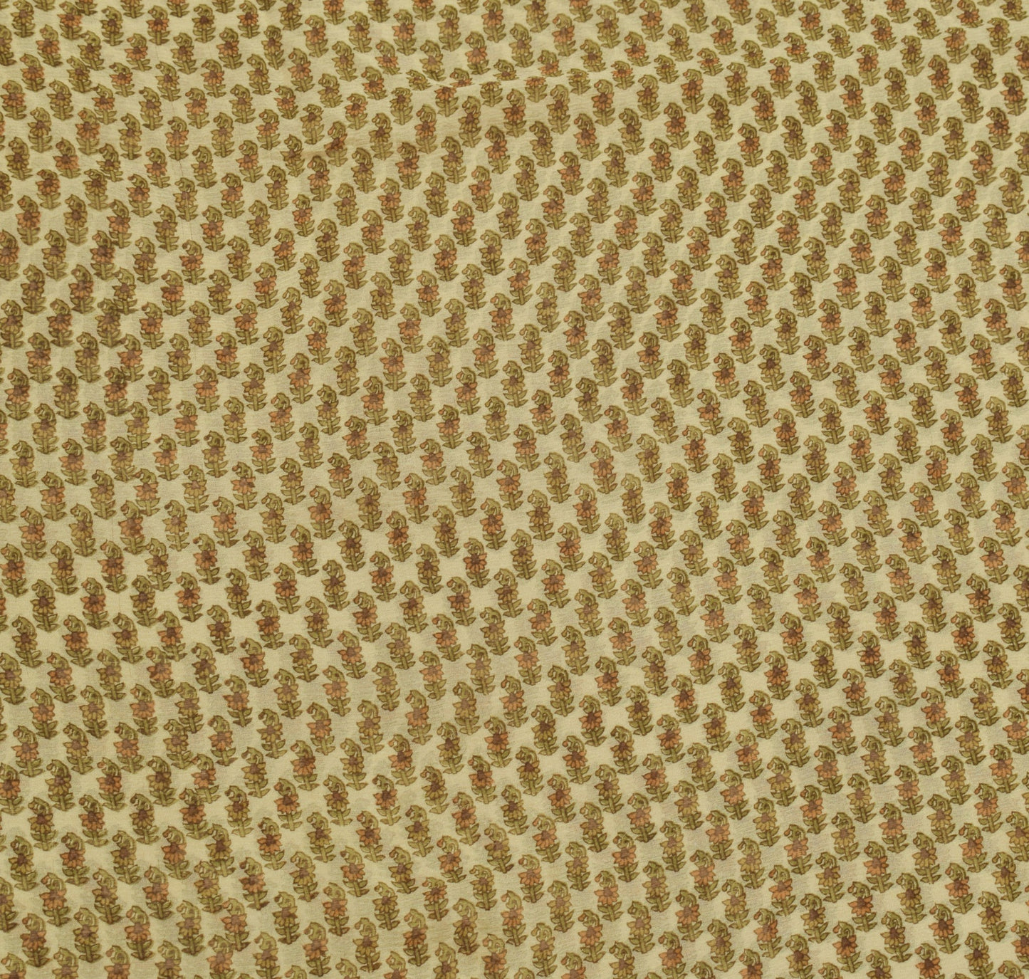 Sushila Vintage Floral Saree 100% Pure Chiffon Silk Printed Soft Craft Fabric