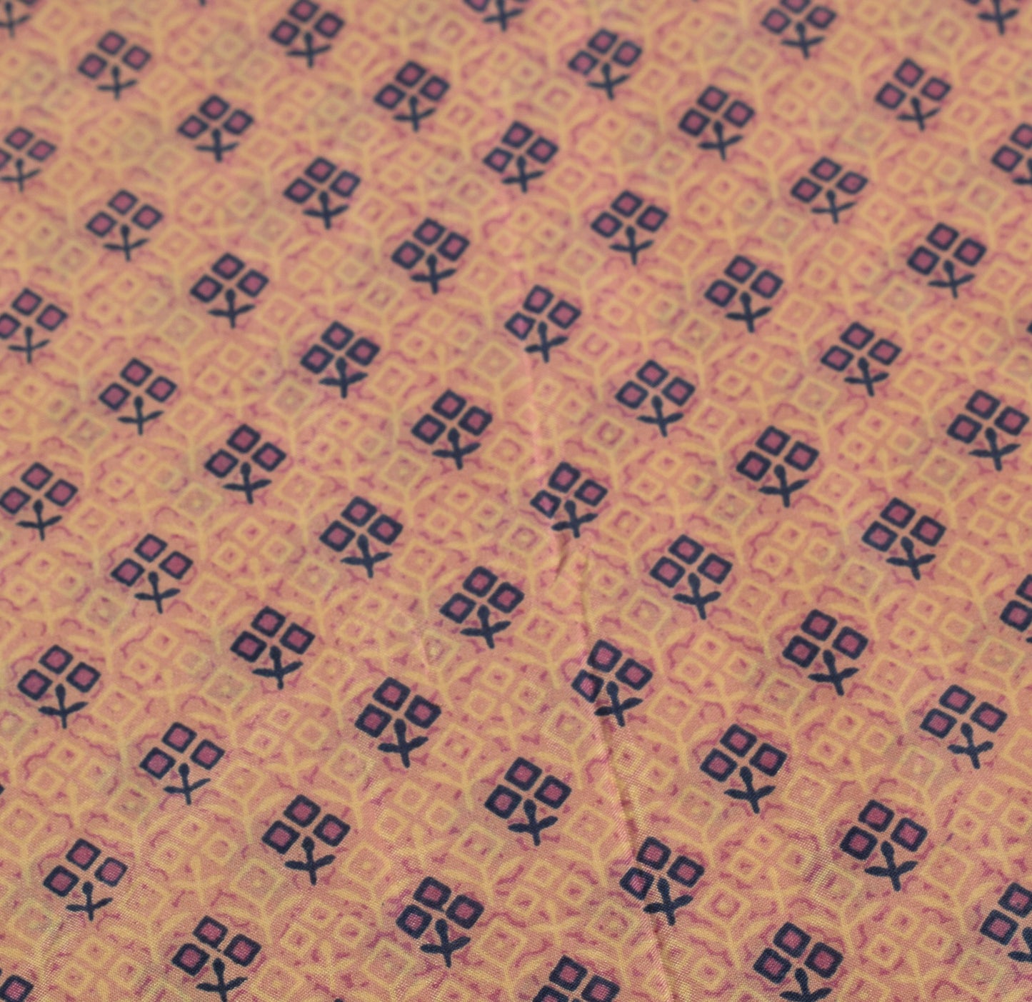 Sushila Vintage Mauve Saree 100% Pure Silk Printed Geomantic Soft Craft Fabric