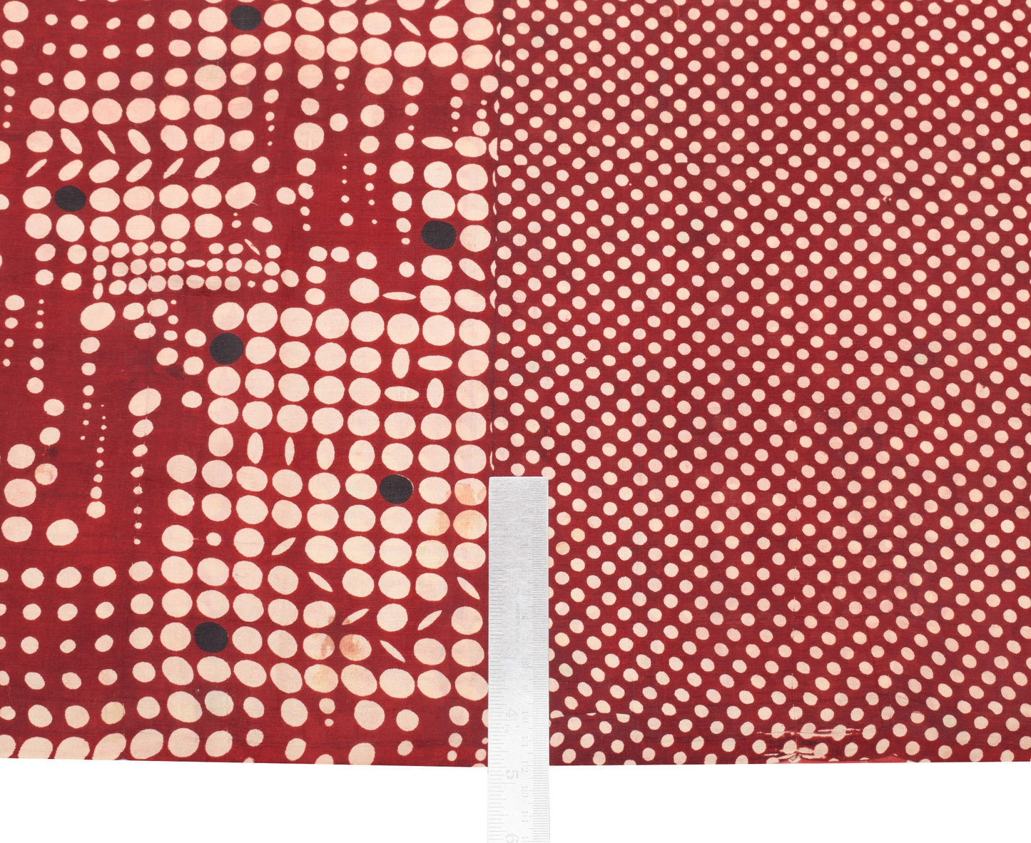 Sushila Vintage Maroon Polka Dot Saree 100% Pure Silk Printed Soft Craft Fabric