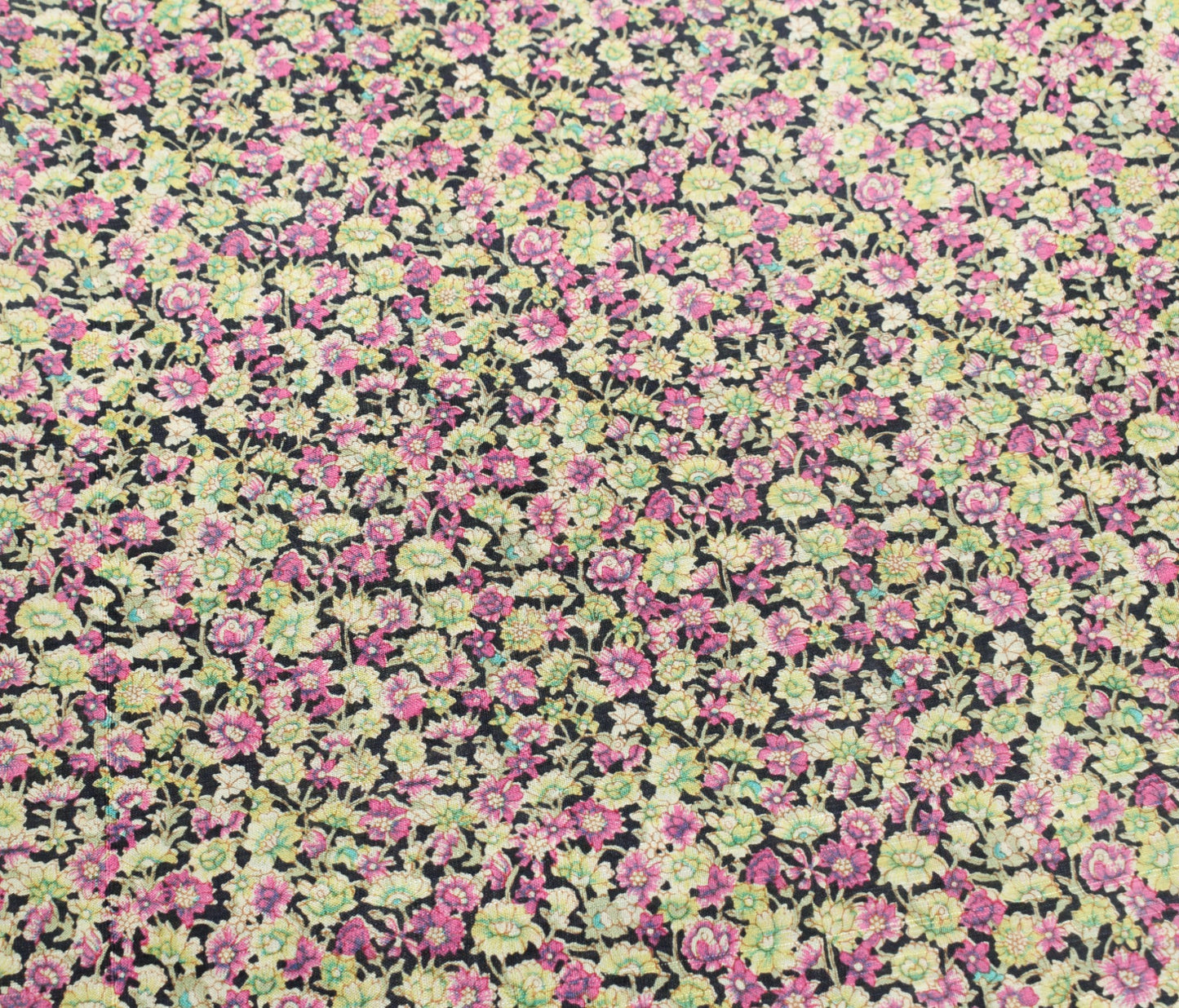 Sushila Vintage Floral Blue Saree 100% Pure Silk Printed 6Yard Soft Craft Fabric