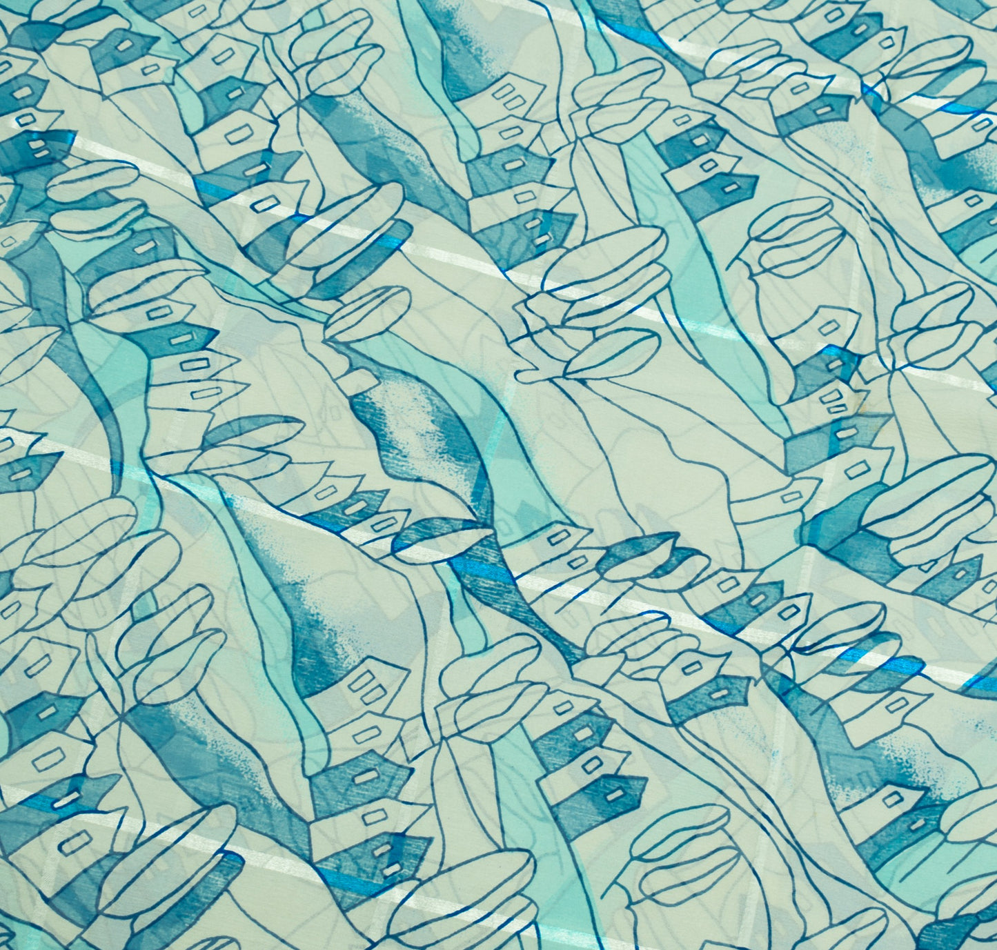 Sushila Vintage Gray BRANDED Saree Printed 100% Pure Chiffon Soft Craft Fabric