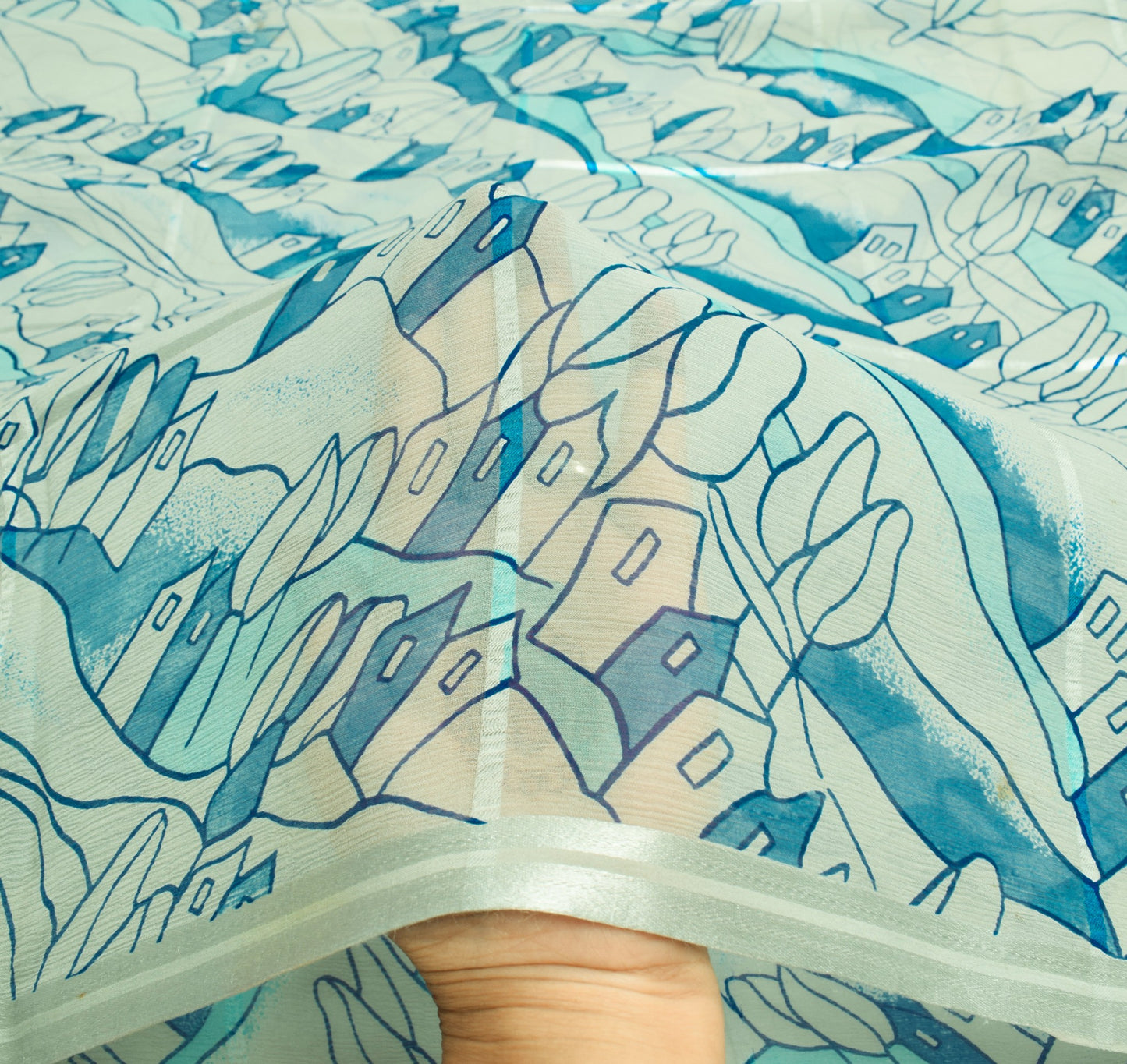 Sushila Vintage Gray BRANDED Saree Printed 100% Pure Chiffon Soft Craft Fabric