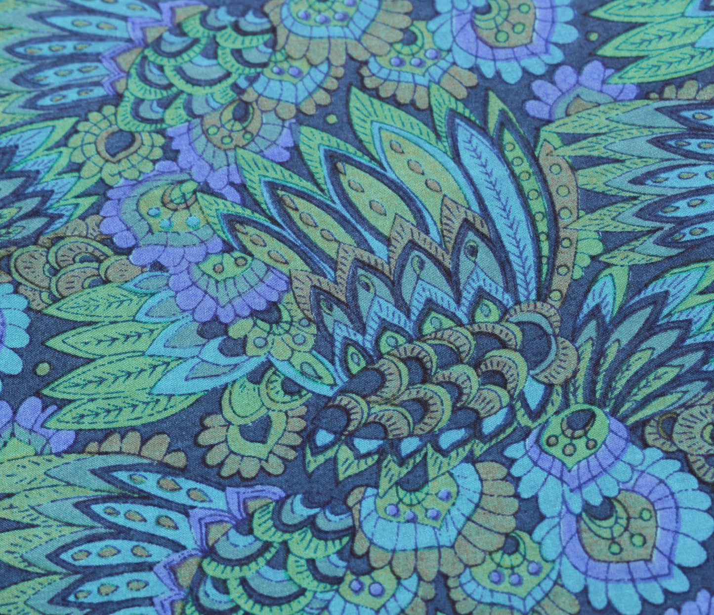 Sushila Vintage Dark Blue Saree 100% Pure Silk Printed Floral Soft Craft Fabric