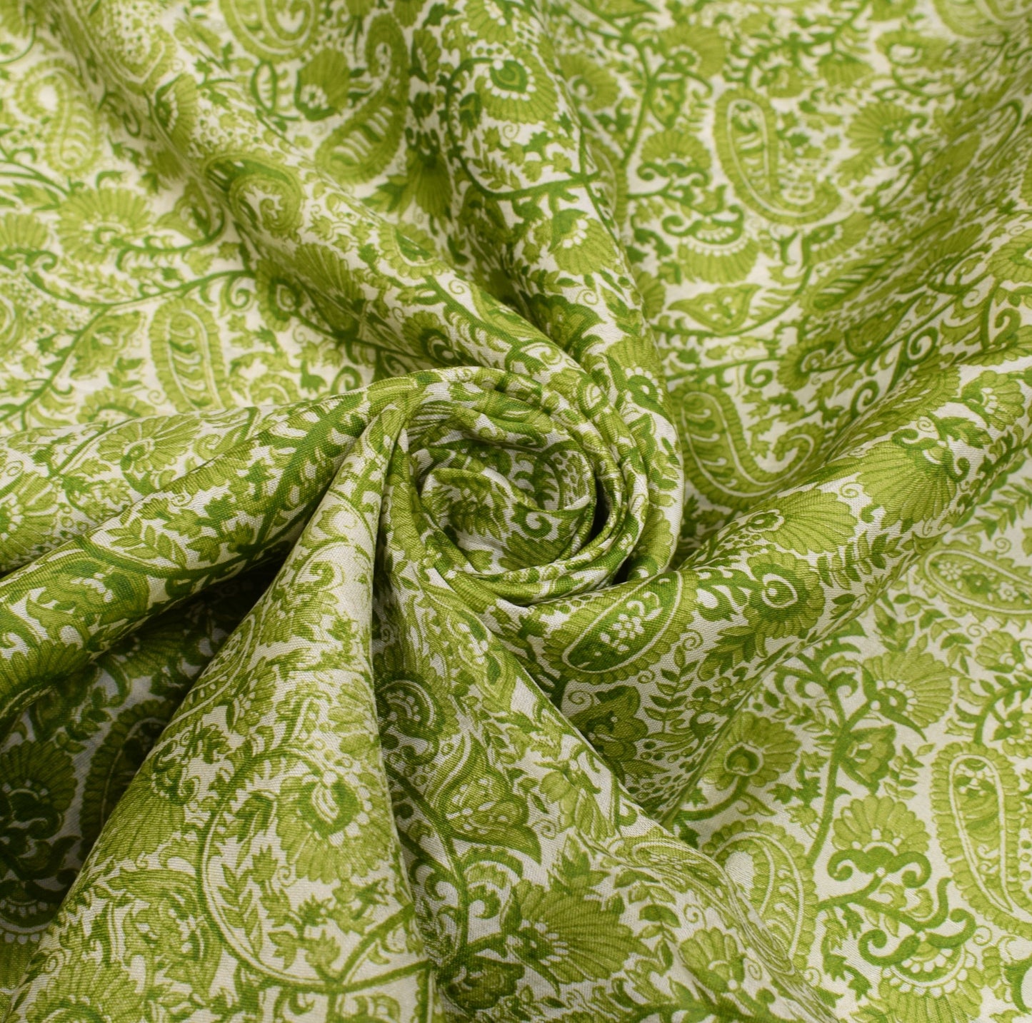 Sushila Vintage Off White Saree 100% Pure Silk Printed Paisley Soft Craft Fabric