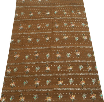 Sushila Vintage Sari Remnant Scrap Multi Purpose Hand Beaded Silk Craft Fabric