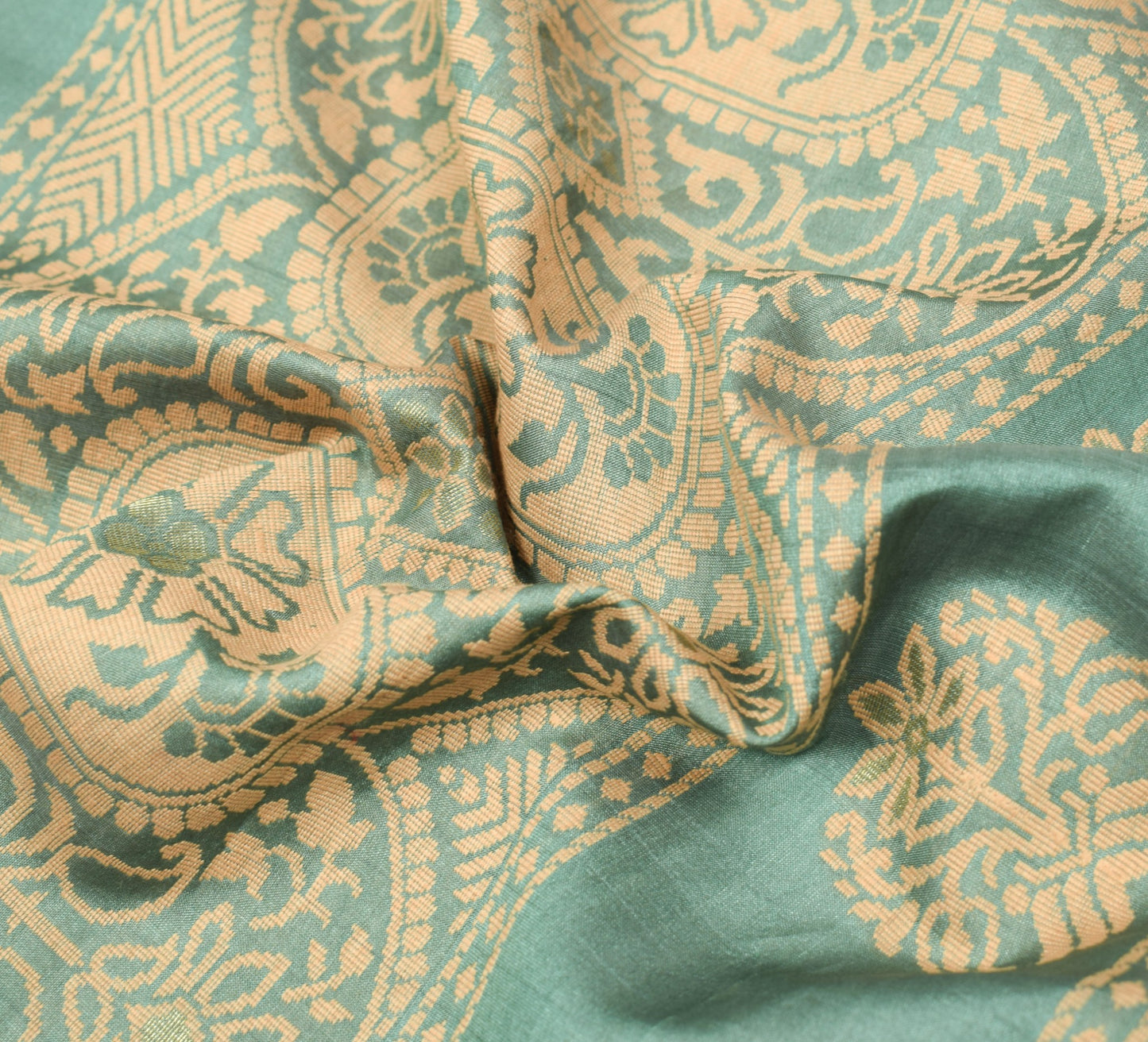 Sushila Vintage Handwoven Sari Remnant Scrap Multi Purpose Silk Craft Fabric