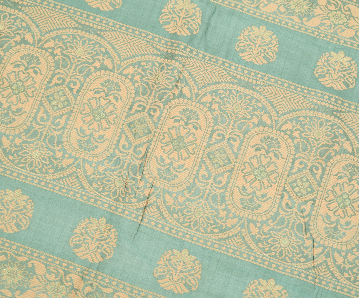 Sushila Vintage Handwoven Sari Remnant Scrap Multi Purpose Silk Craft Fabric