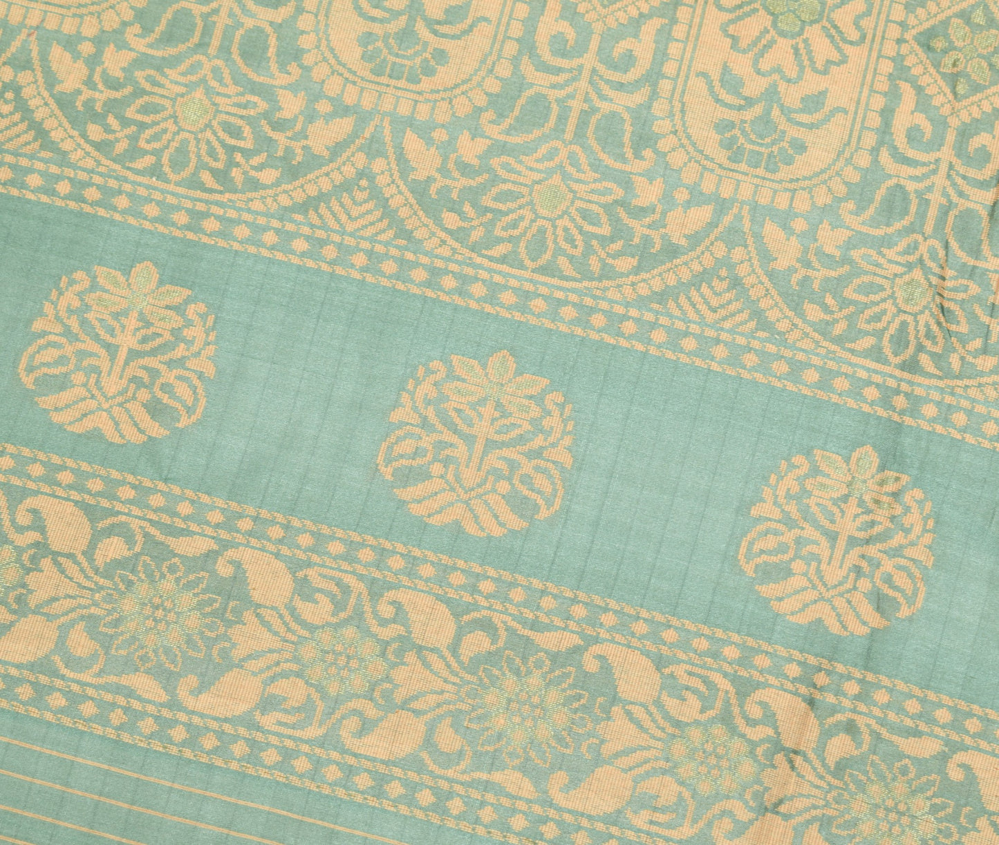 Sushila Vintage Handwoven Sari Remnant Scrap Multi Purpose Silk Craft Fabric