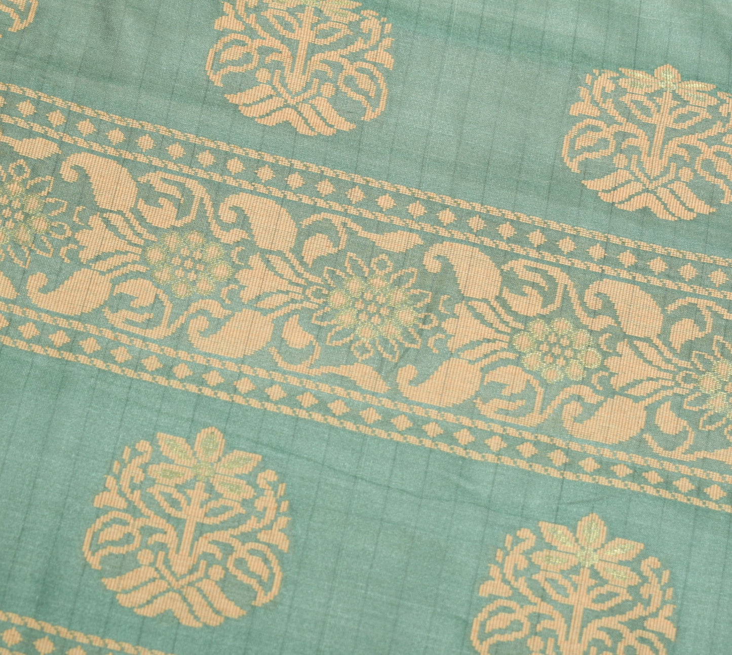 Sushila Vintage Handwoven Sari Remnant Scrap Multi Purpose Silk Craft Fabric