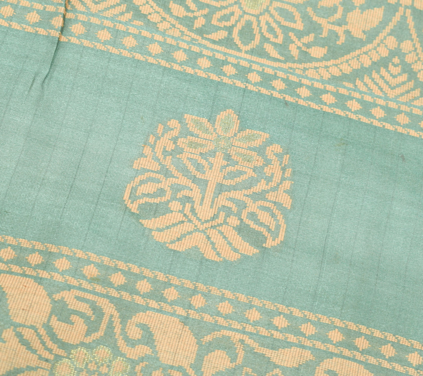 Sushila Vintage Handwoven Sari Remnant Scrap Multi Purpose Silk Craft Fabric