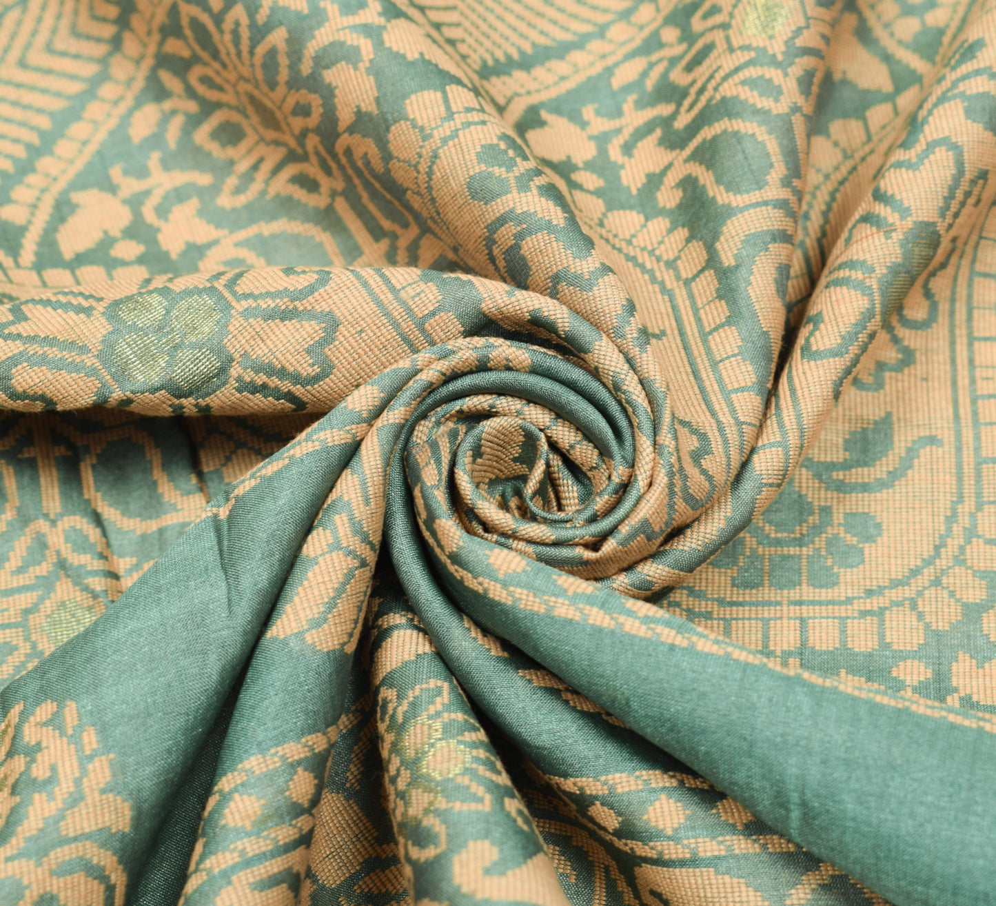 Sushila Vintage Handwoven Sari Remnant Scrap Multi Purpose Silk Craft Fabric