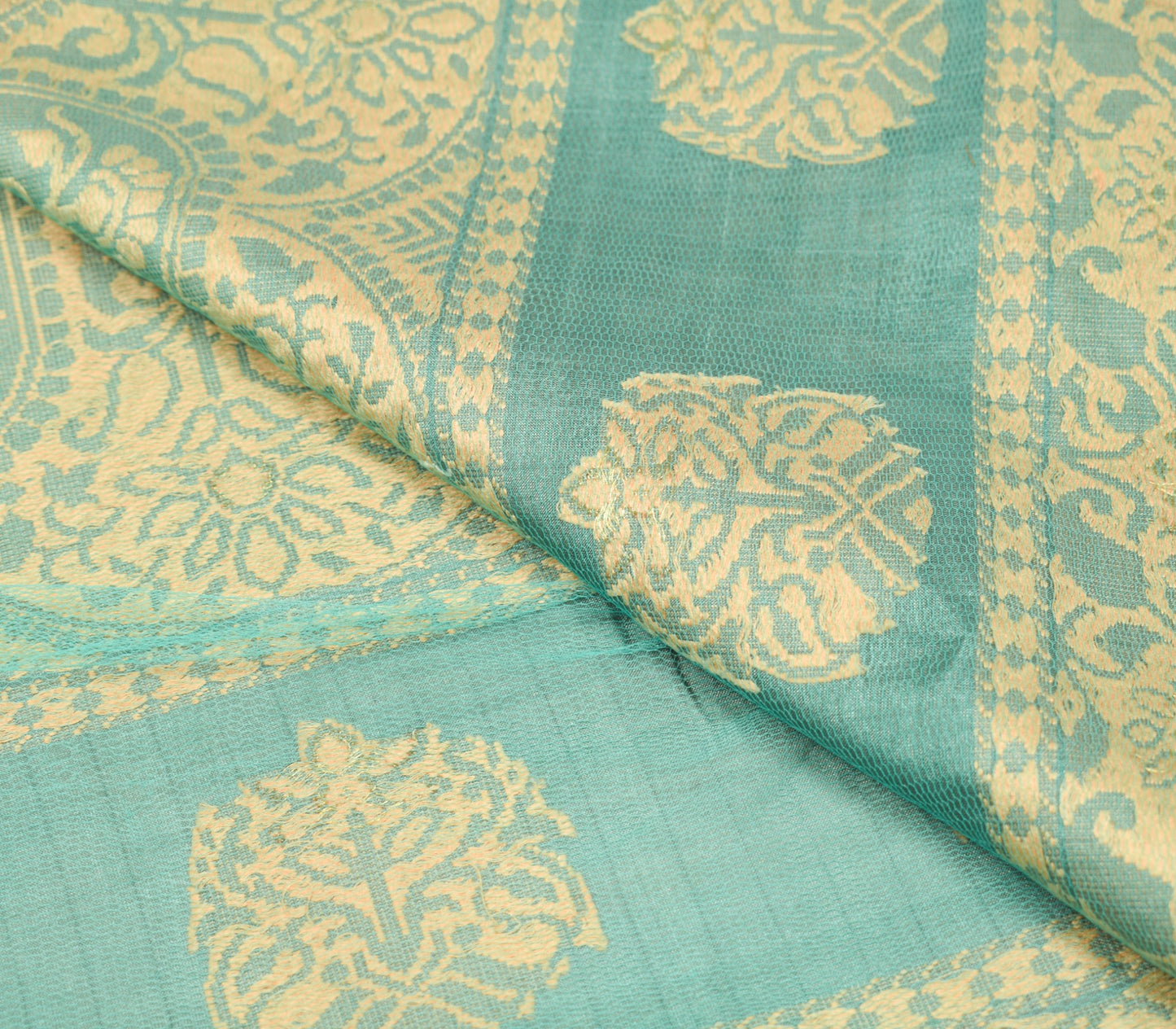 Sushila Vintage Handwoven Sari Remnant Scrap Multi Purpose Silk Craft Fabric