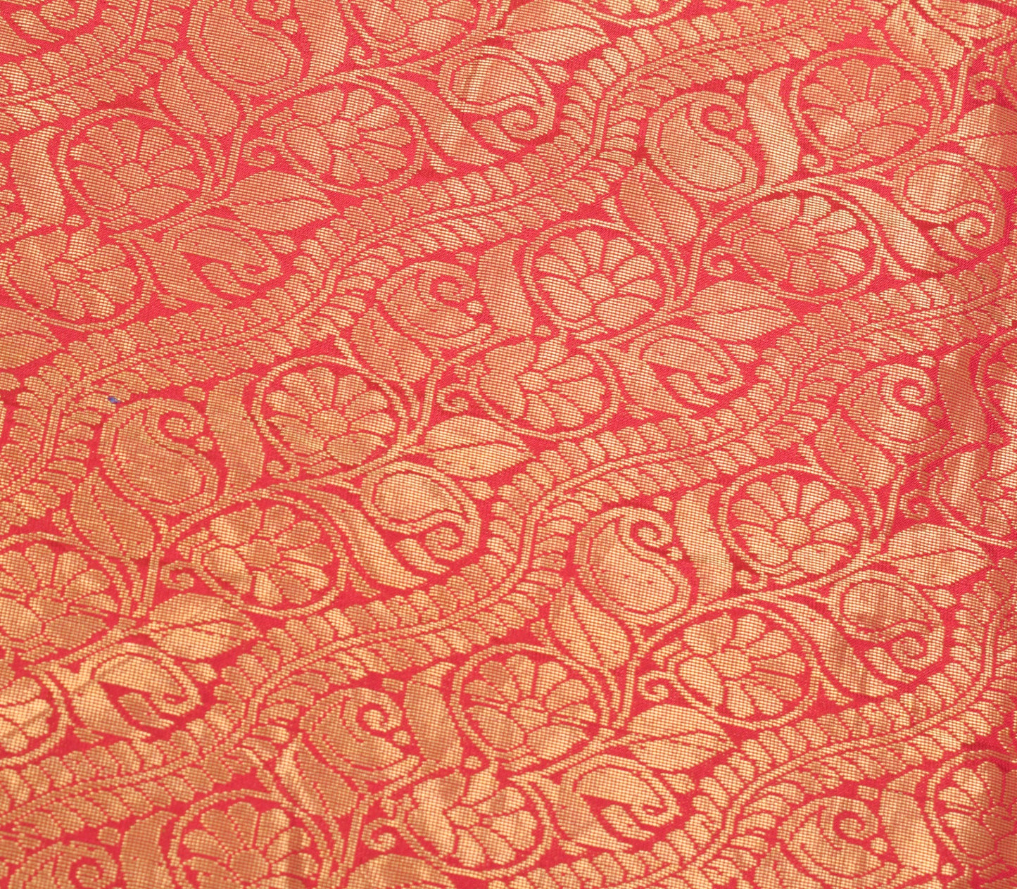 Sushila Vintage Zari Woven Sari Remnant Scrap Silk Multi Purpose Craft Fabric