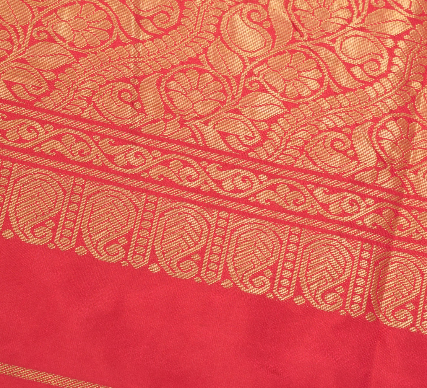 Sushila Vintage Zari Woven Sari Remnant Scrap Silk Multi Purpose Craft Fabric