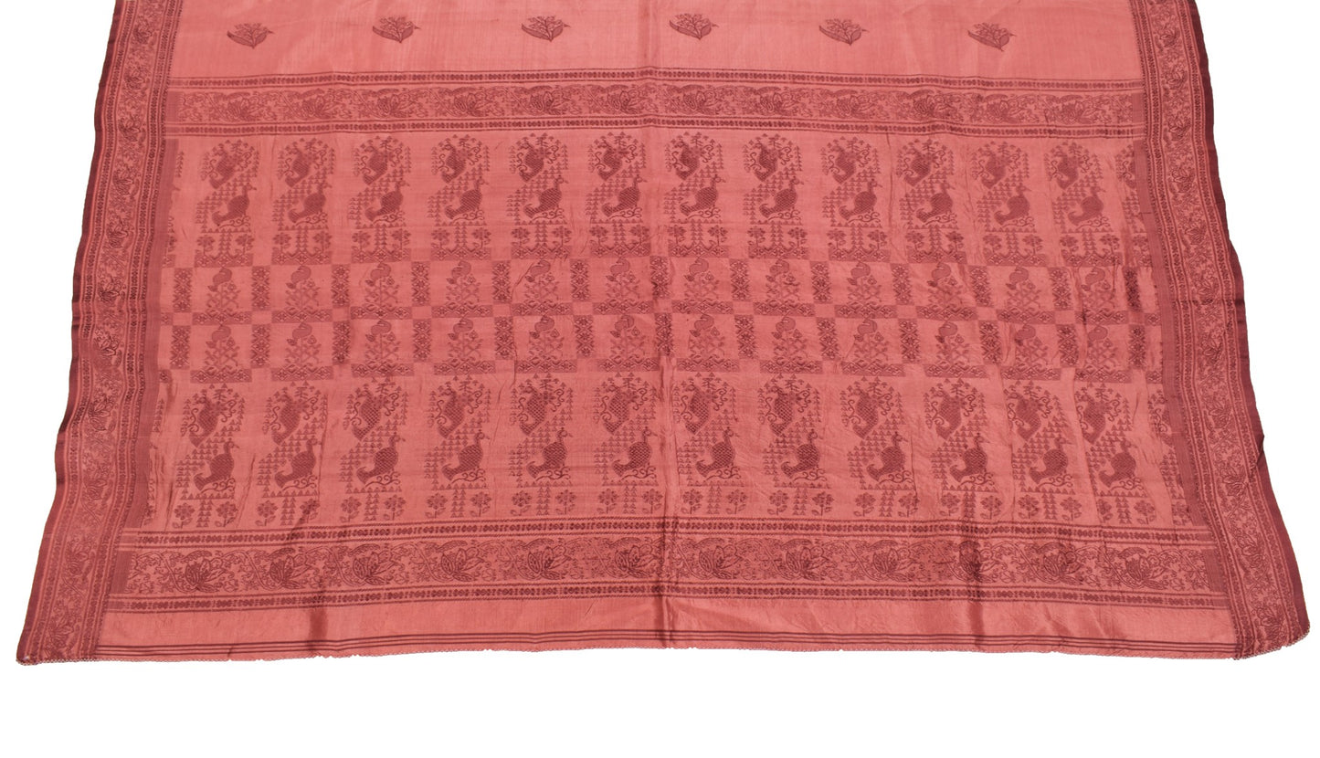 Sushila Vintage Woven Sari Remnant Scrap Multi Purpose Pure Silk Craft Fabric