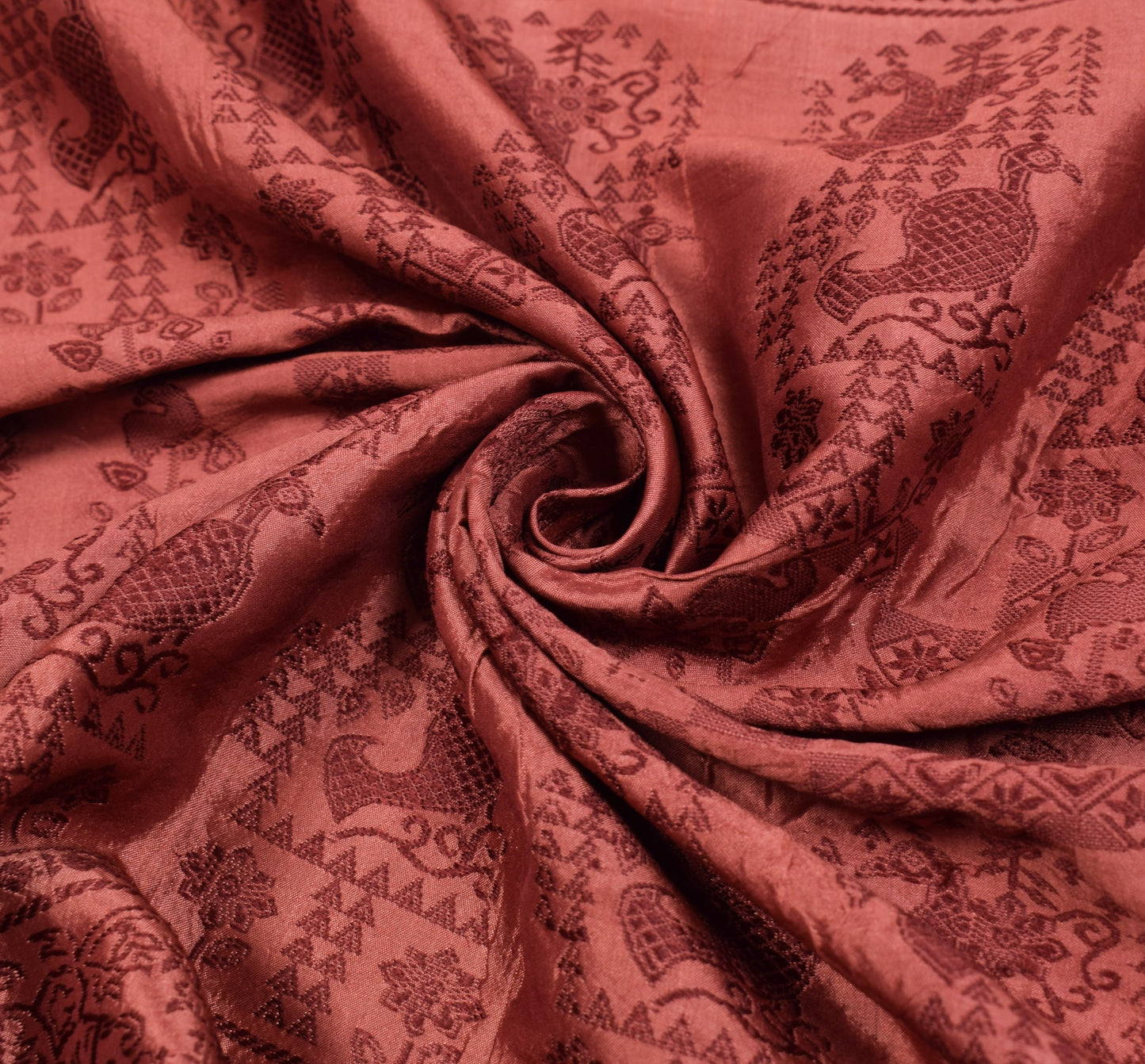 Sushila Vintage Woven Sari Remnant Scrap Multi Purpose Pure Silk Craft Fabric