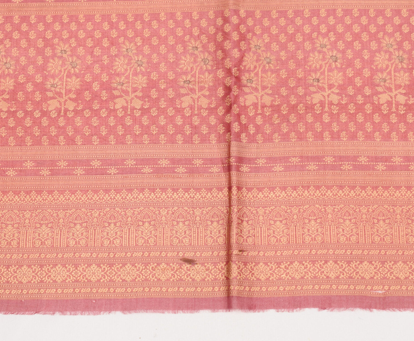 Sushila Vintage Floral Woven Sari Remnant Scrap Multi Purpose Silk Craft Fabric
