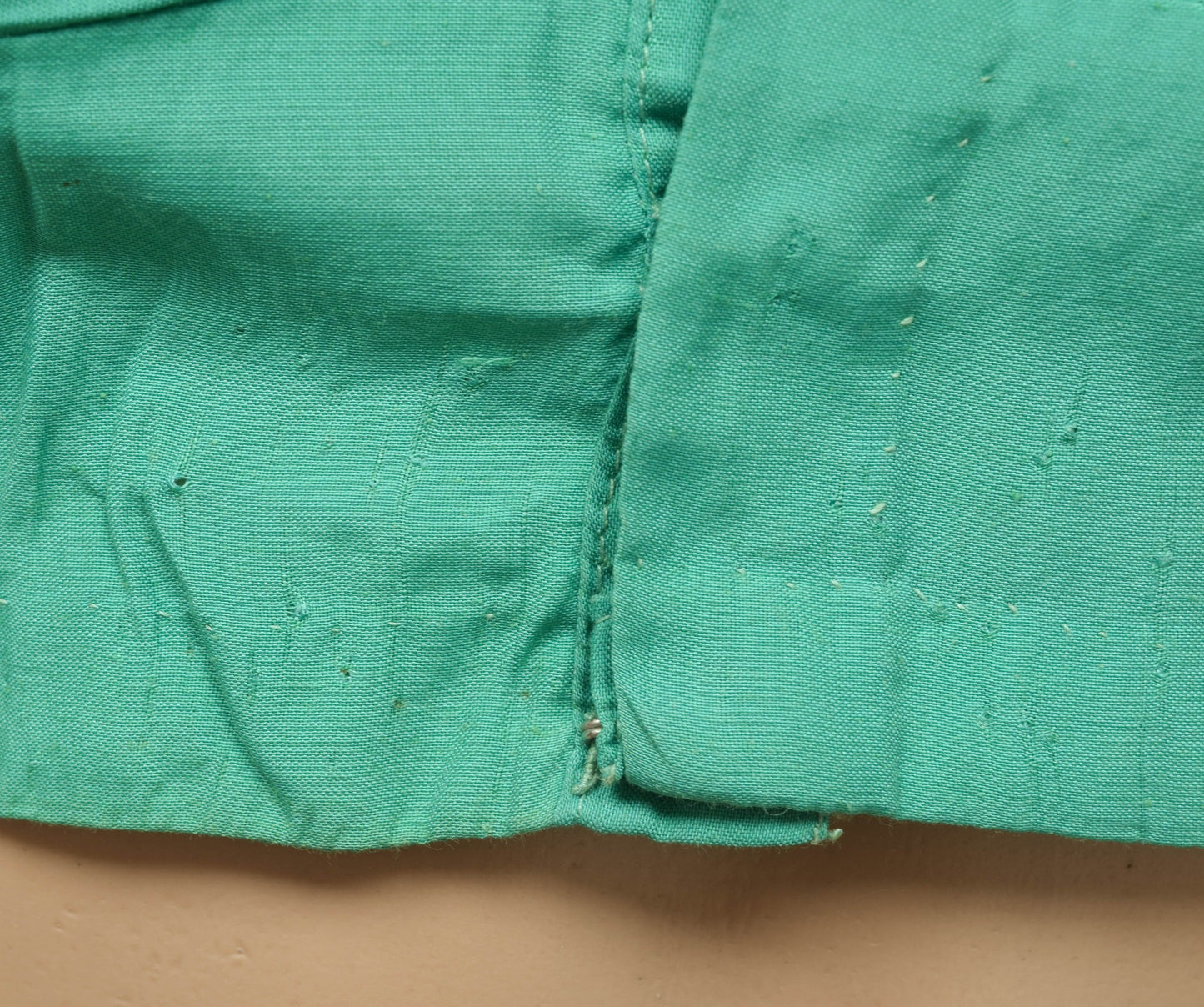 Sushila Vintage Green Readymade Stitched Sari Blouse Blend Silk Size36 Choli Top