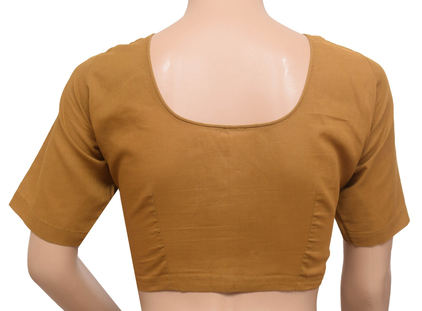 Sushila Vintage Readymade Stitched Sari Blouse Blend Cotton Plain Women Top 34