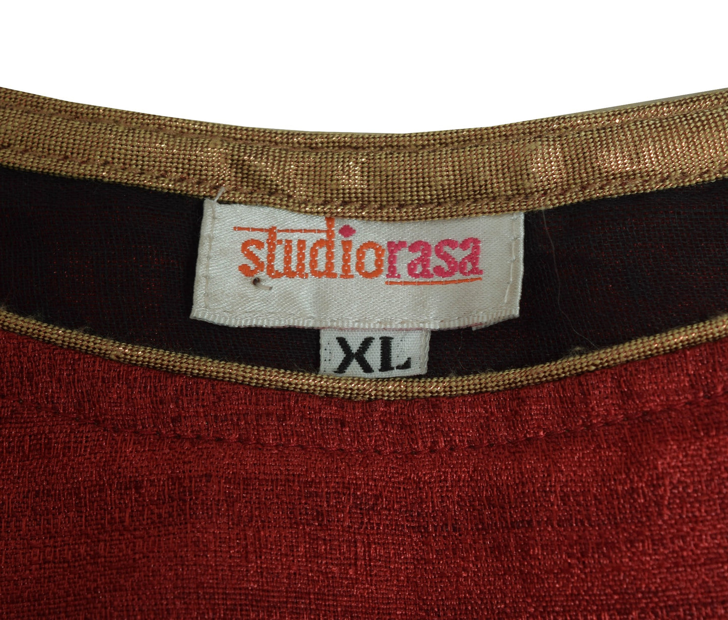 Sushila Vintage Maroon Branded Stitched Sari Blouse Silk Printed Crop Top 38