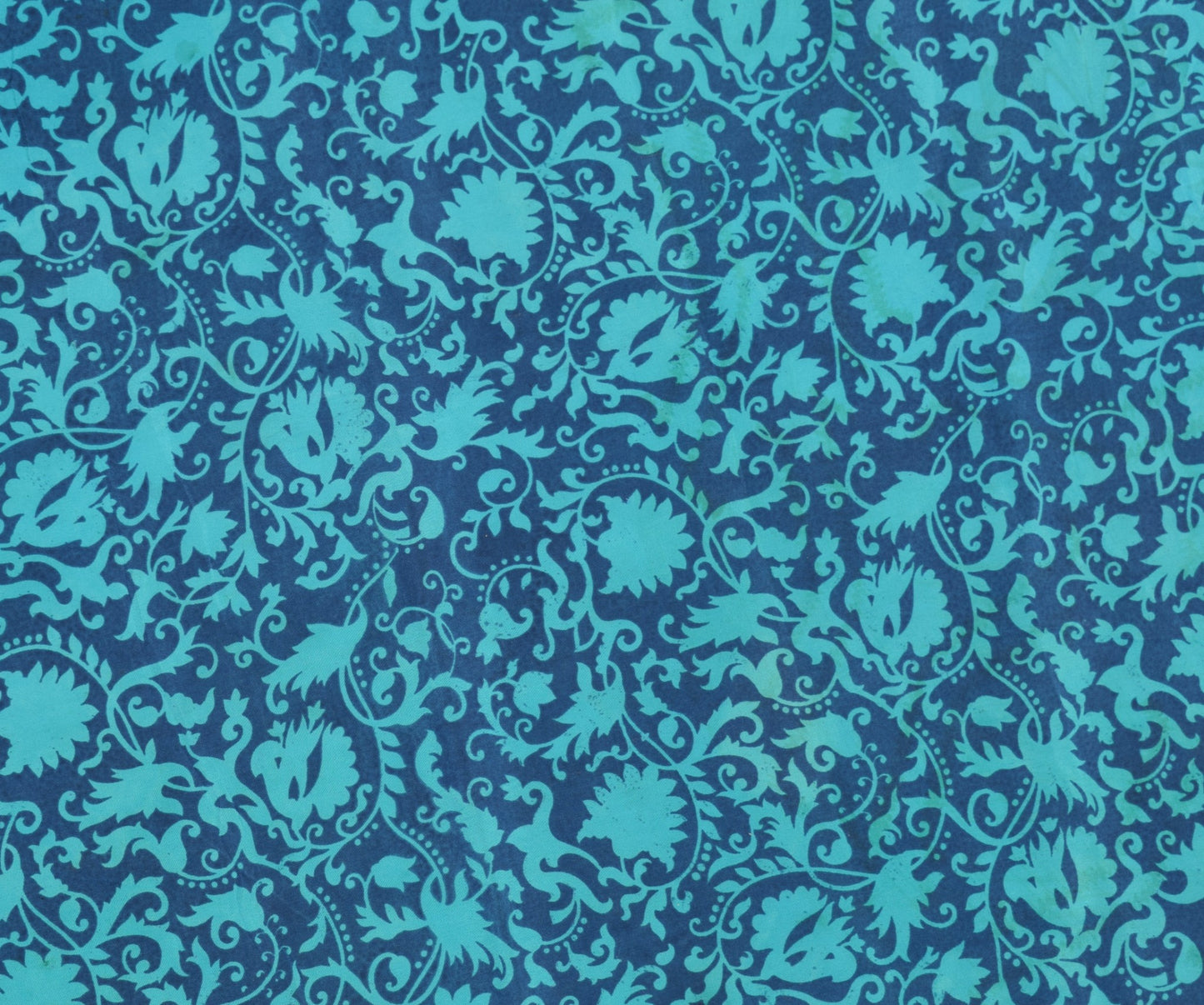 Sushila Vintage Pure Crepe Blouse Piece for Women Remnant Teal Blue Choli Fabric