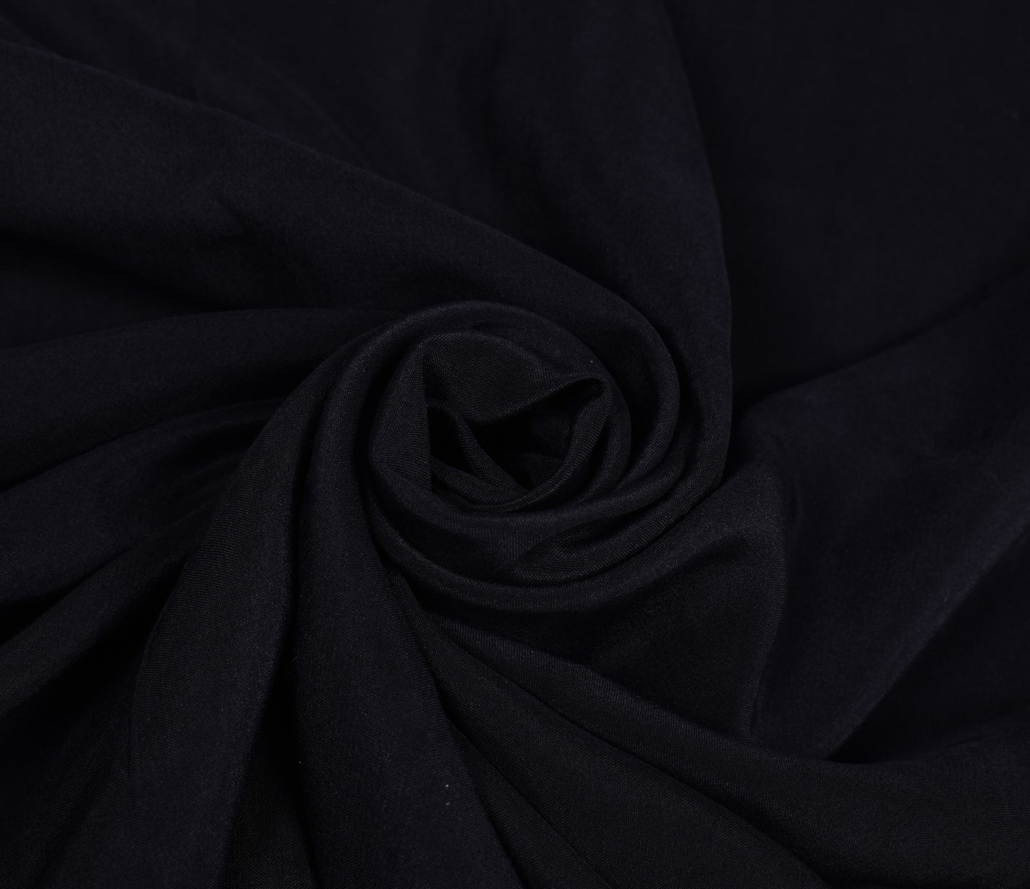 Sushila Vintage Pure Crepe Blouse Piece for Women Remnant Black Choli Top Fabric